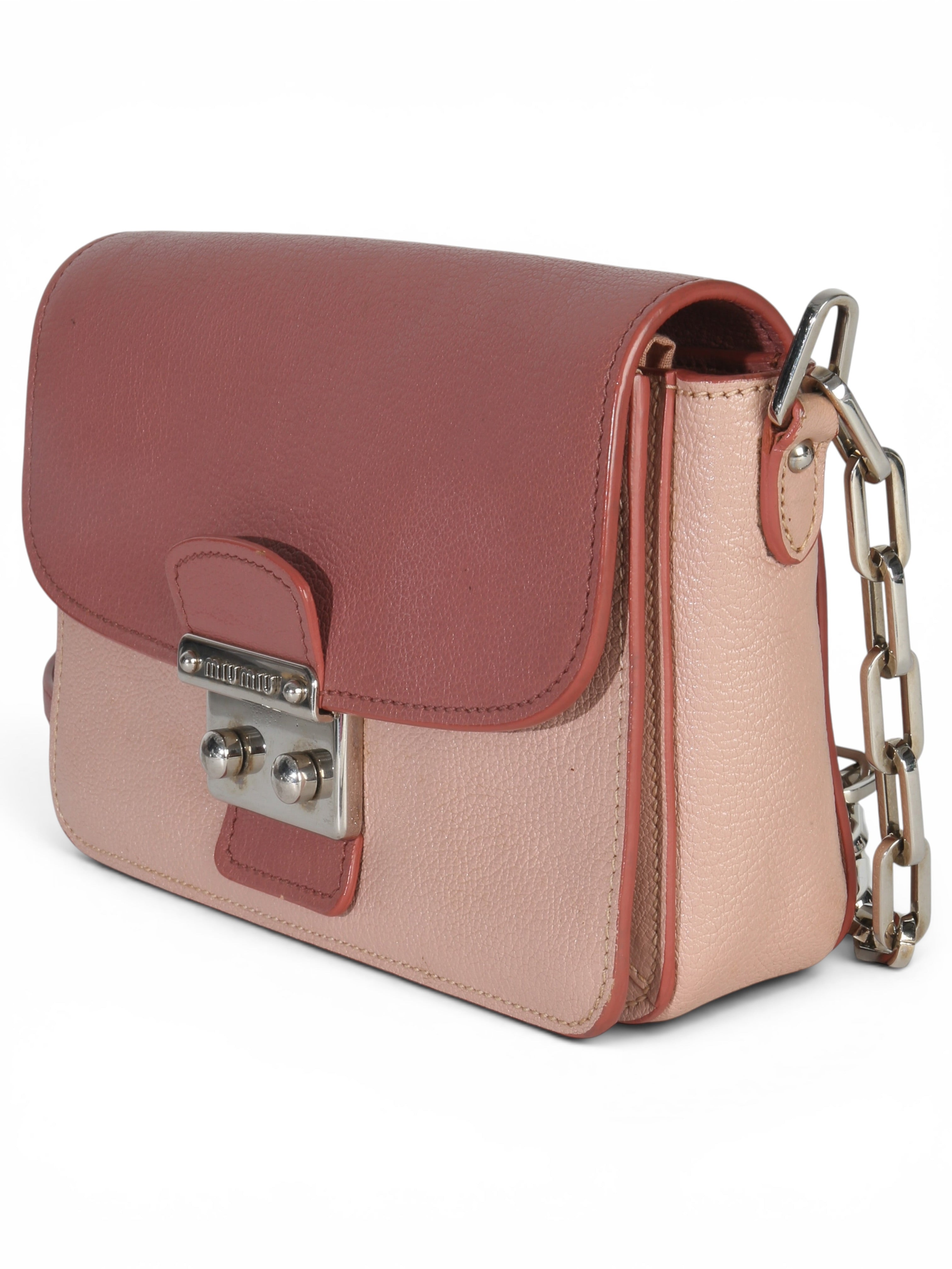Louis Vuitton Pink Leather Madras Chain Bag