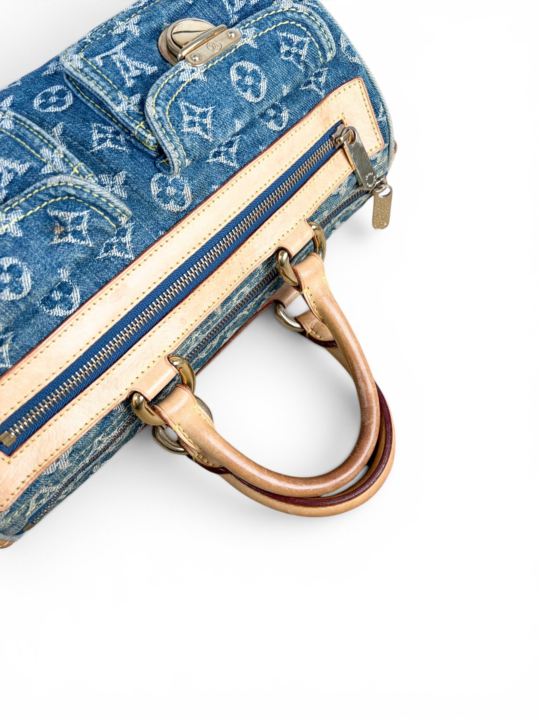 Louis Vuitton Blue Denim Monogram Neo Speedy