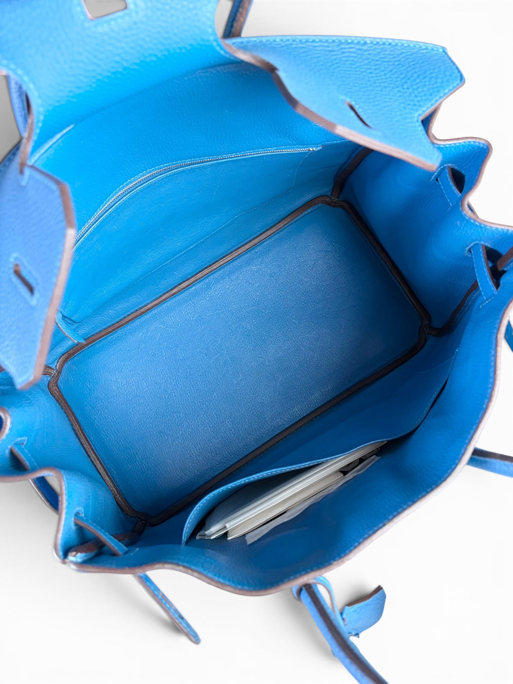 Hermes Bleu Zellige Togo Birkin 35