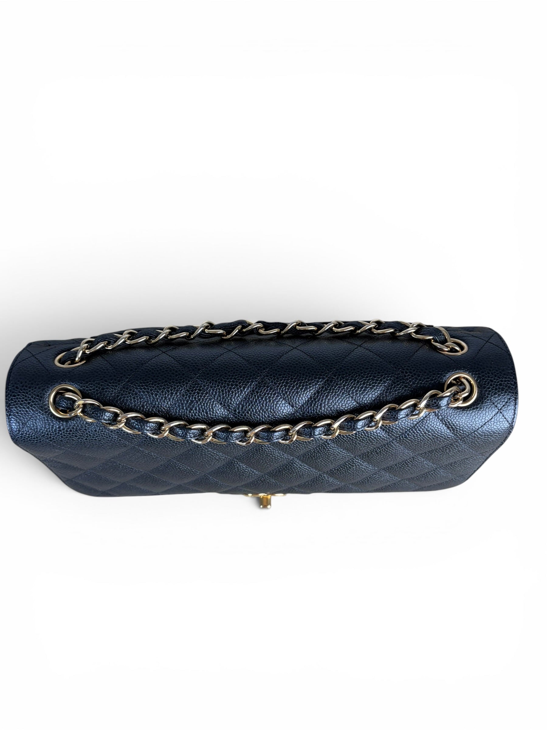 Chanel Black Caviar Jumbo Double Flap Classic