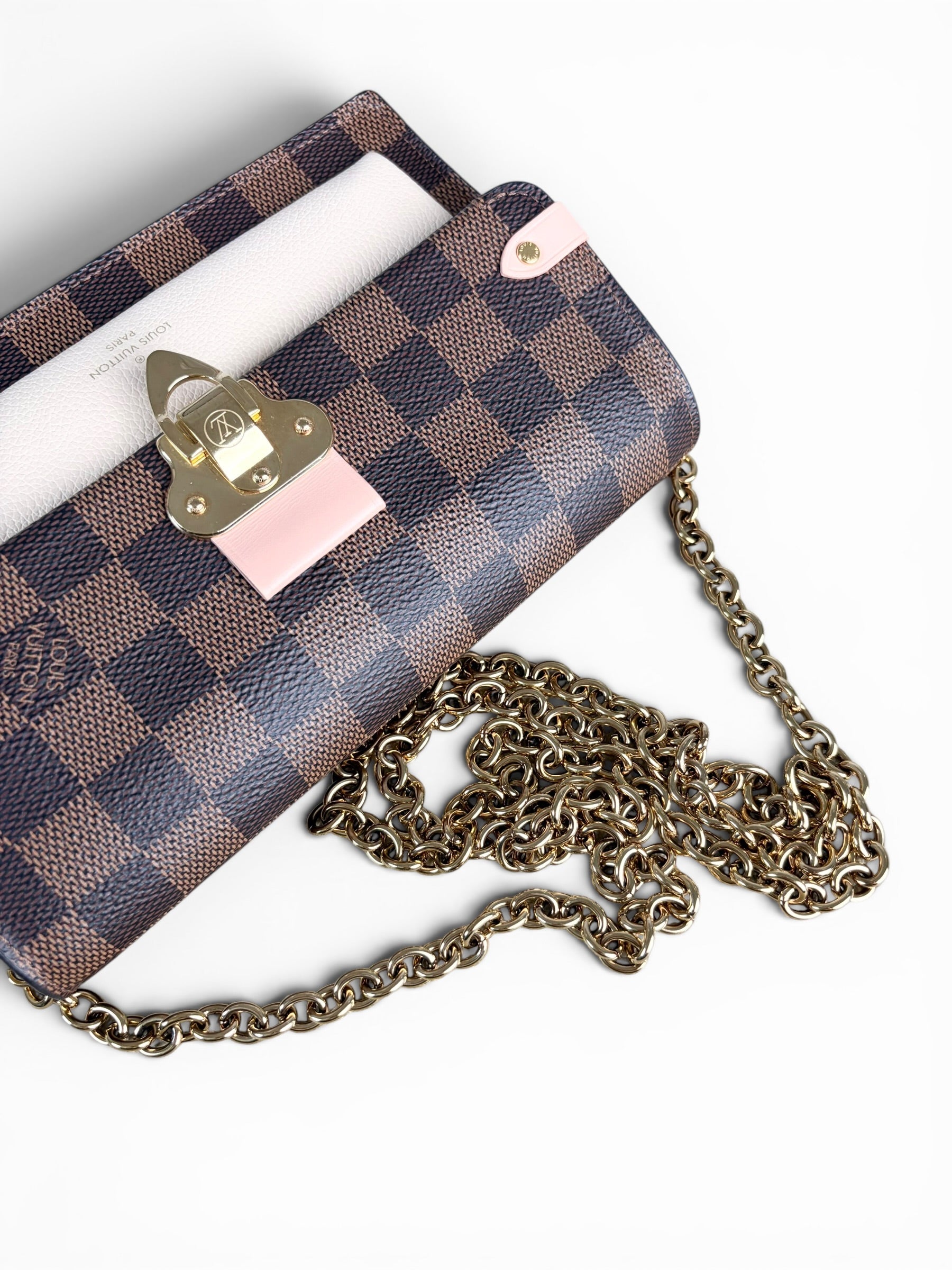 Louis Vuitton Damier Ebene Vavin Chain Wallet