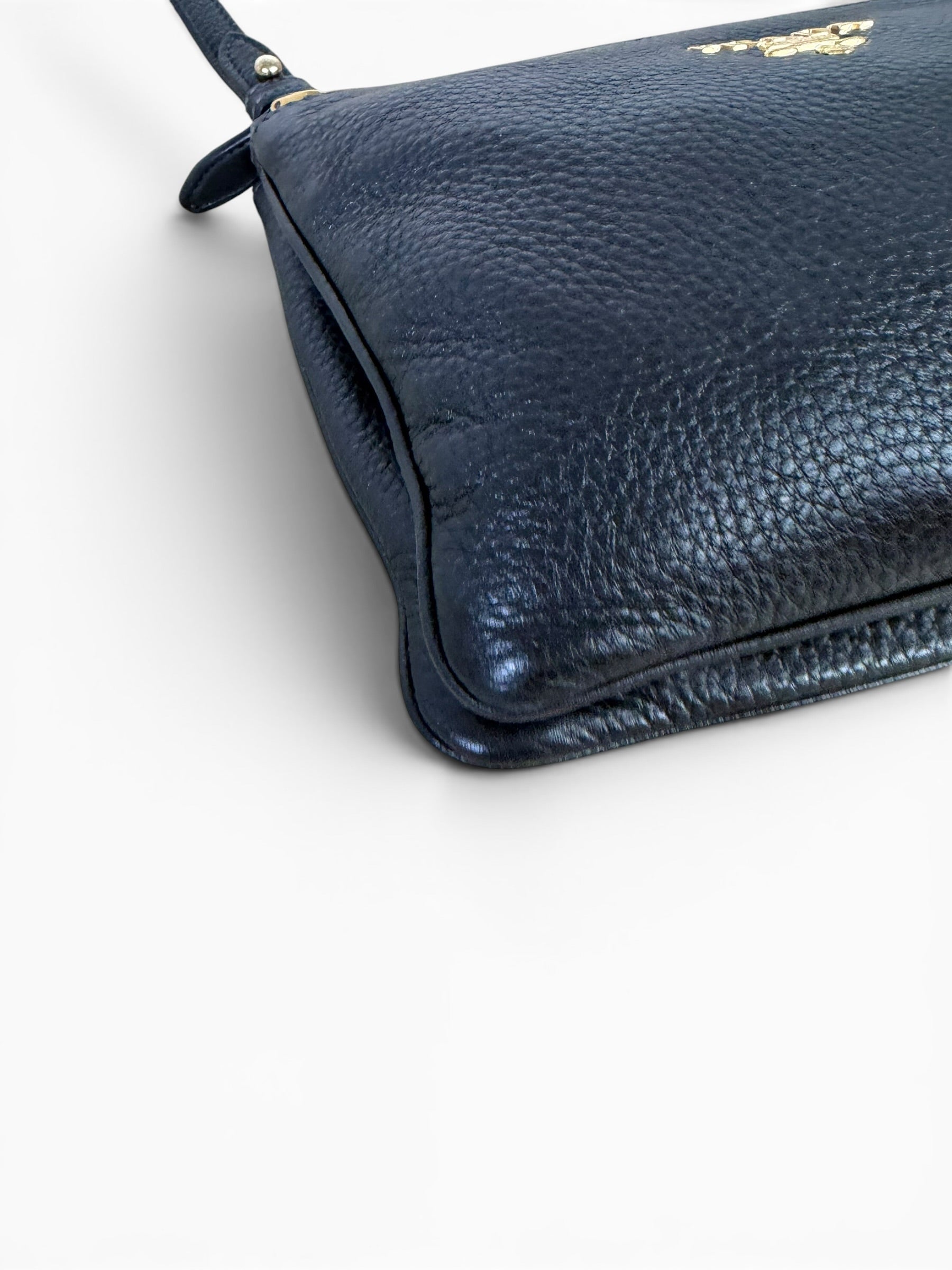 Prada Black Leather Phenix Double Zip Crossbody