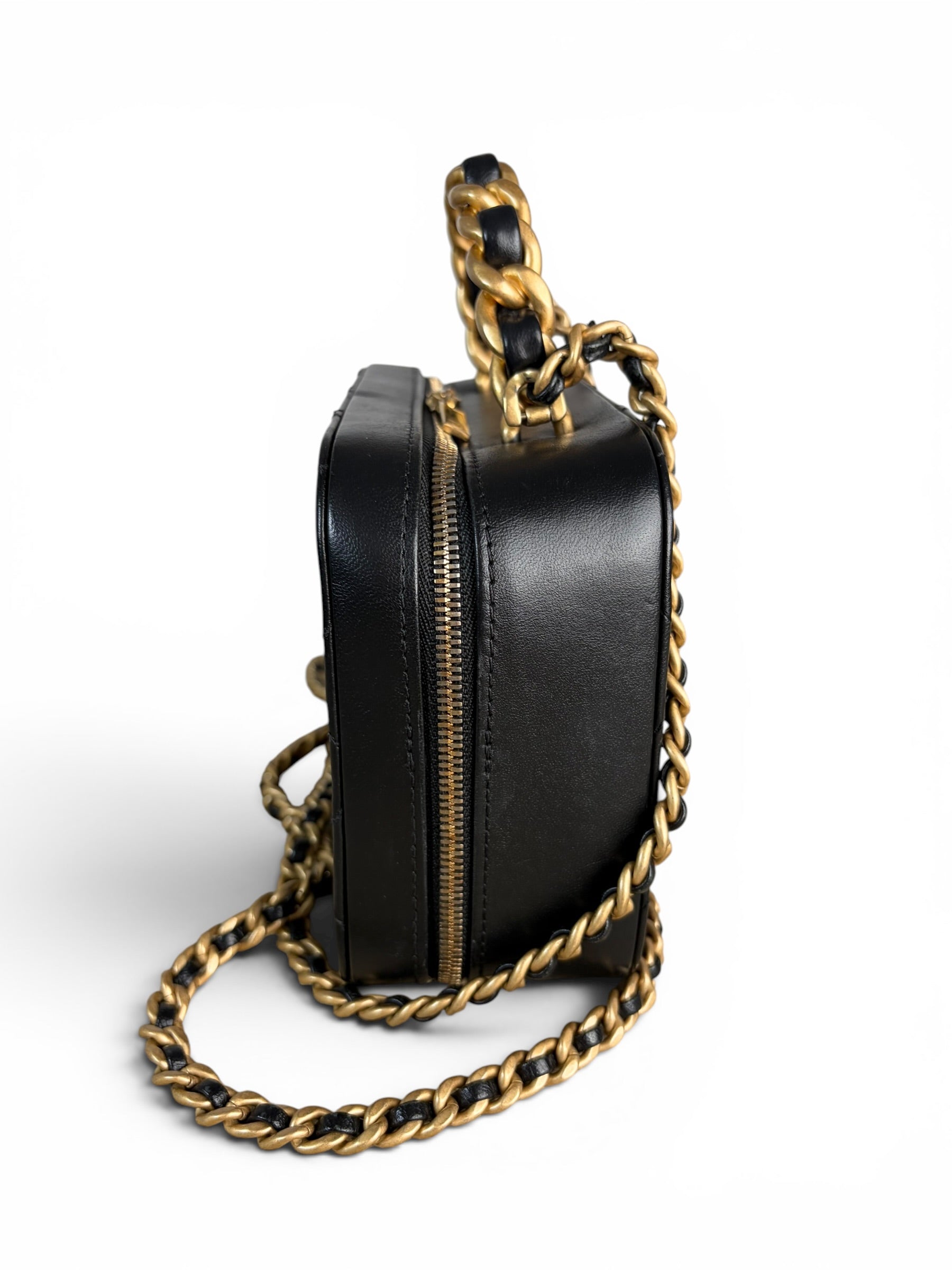 Chanel Black Lambskin Afternoon Tea Small Vanity