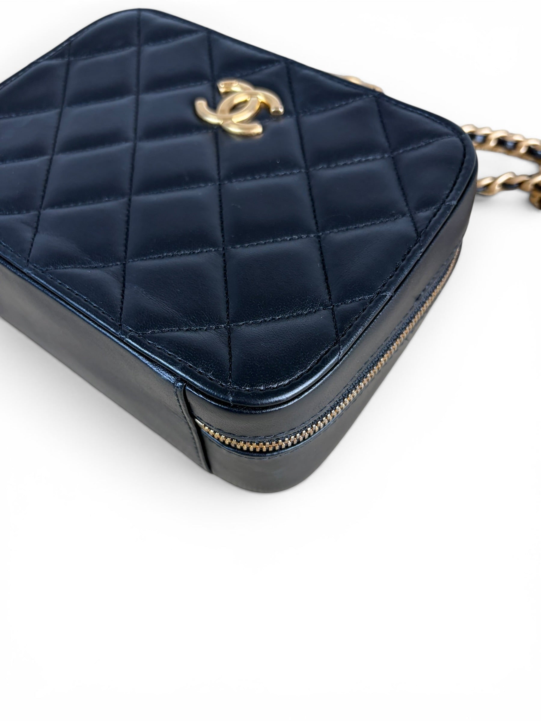 Chanel Black Lambskin Afternoon Tea Small Vanity