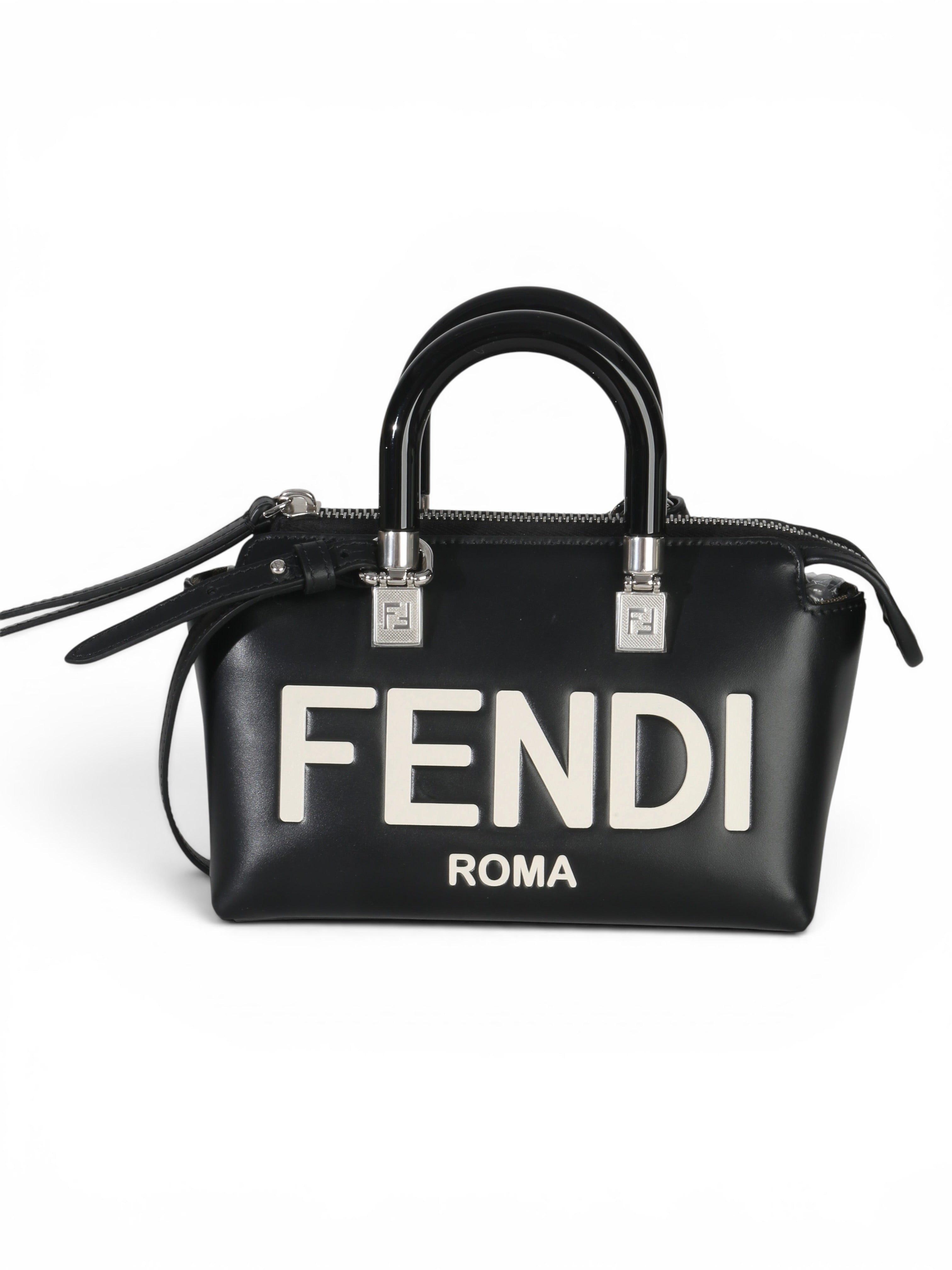 Fendi Black & White Mini By The Way W/ Box