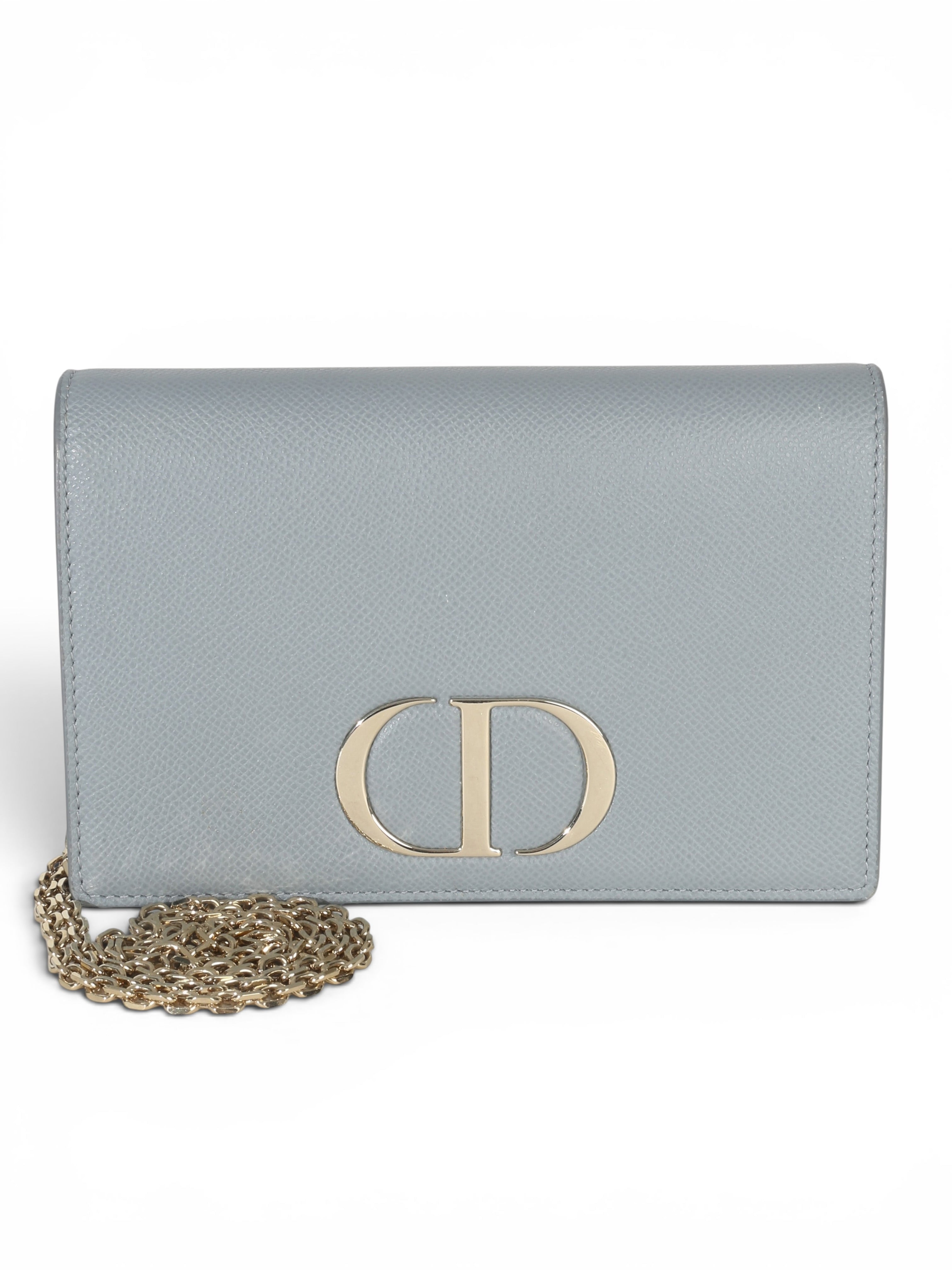 Christian Dior Blue Grained Calfskin 30 Montaigne 2-in-1