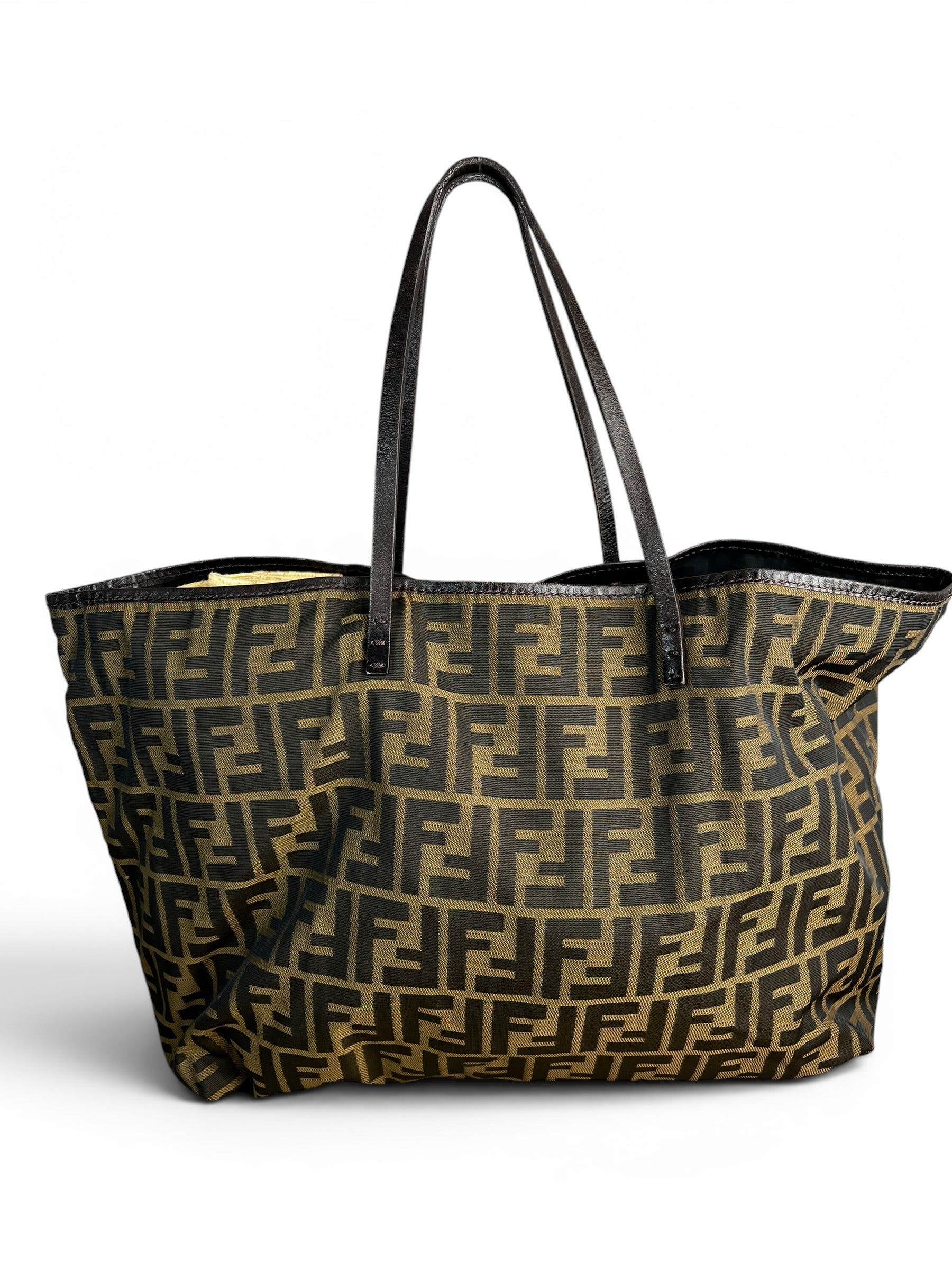 Fendi Zucca Canvas Medium Roll Tote