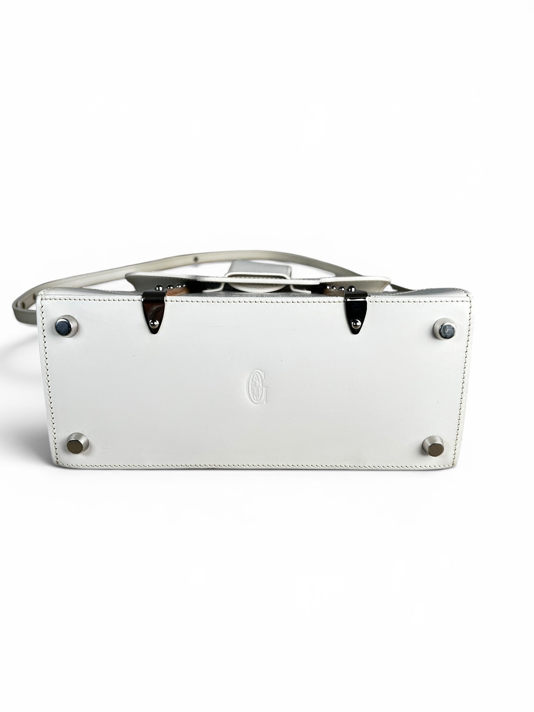 Goyard White Mini Saigon Top Handle