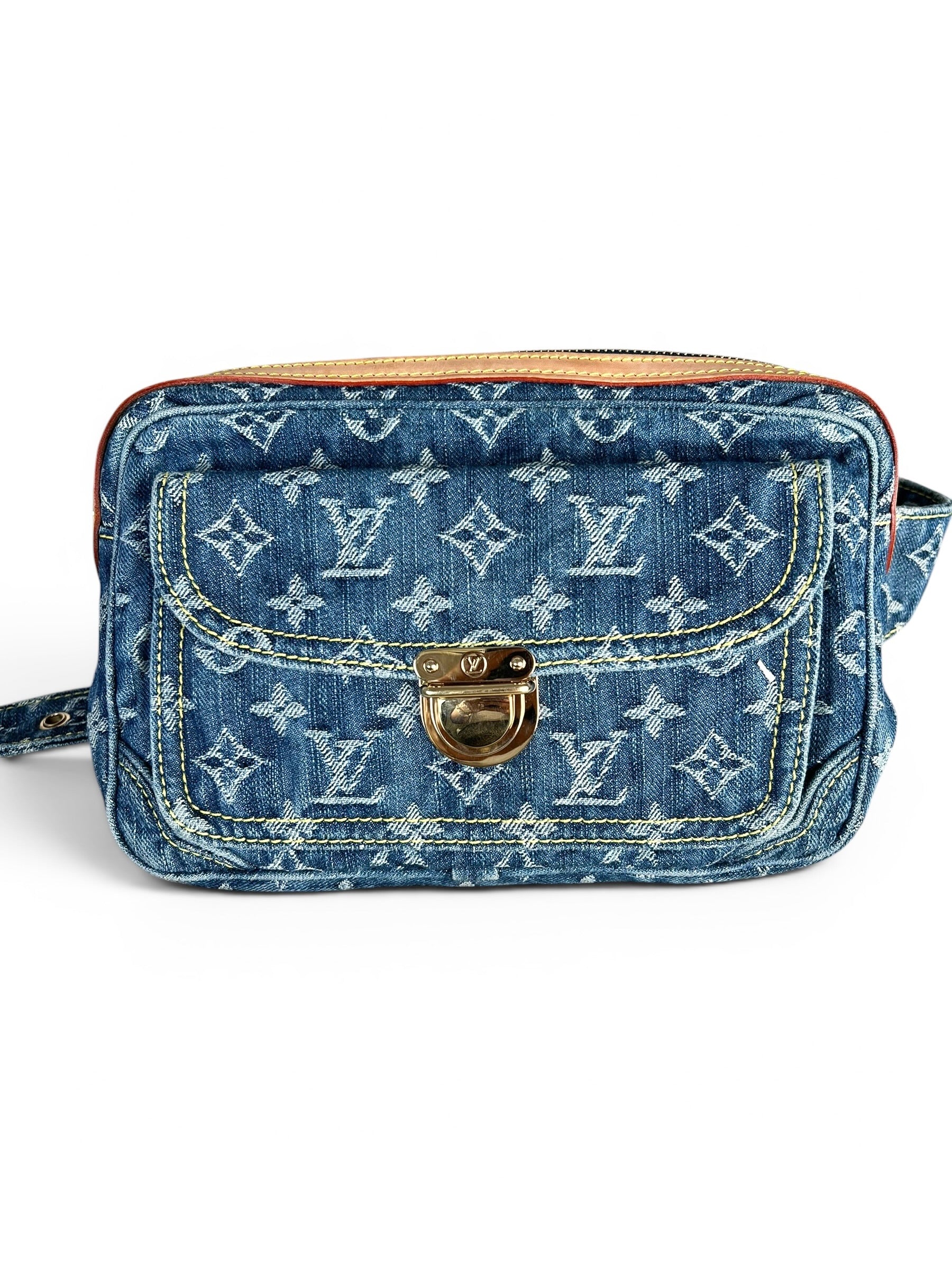 Louis Vuitton Blue Monogram Denim Belt Bag