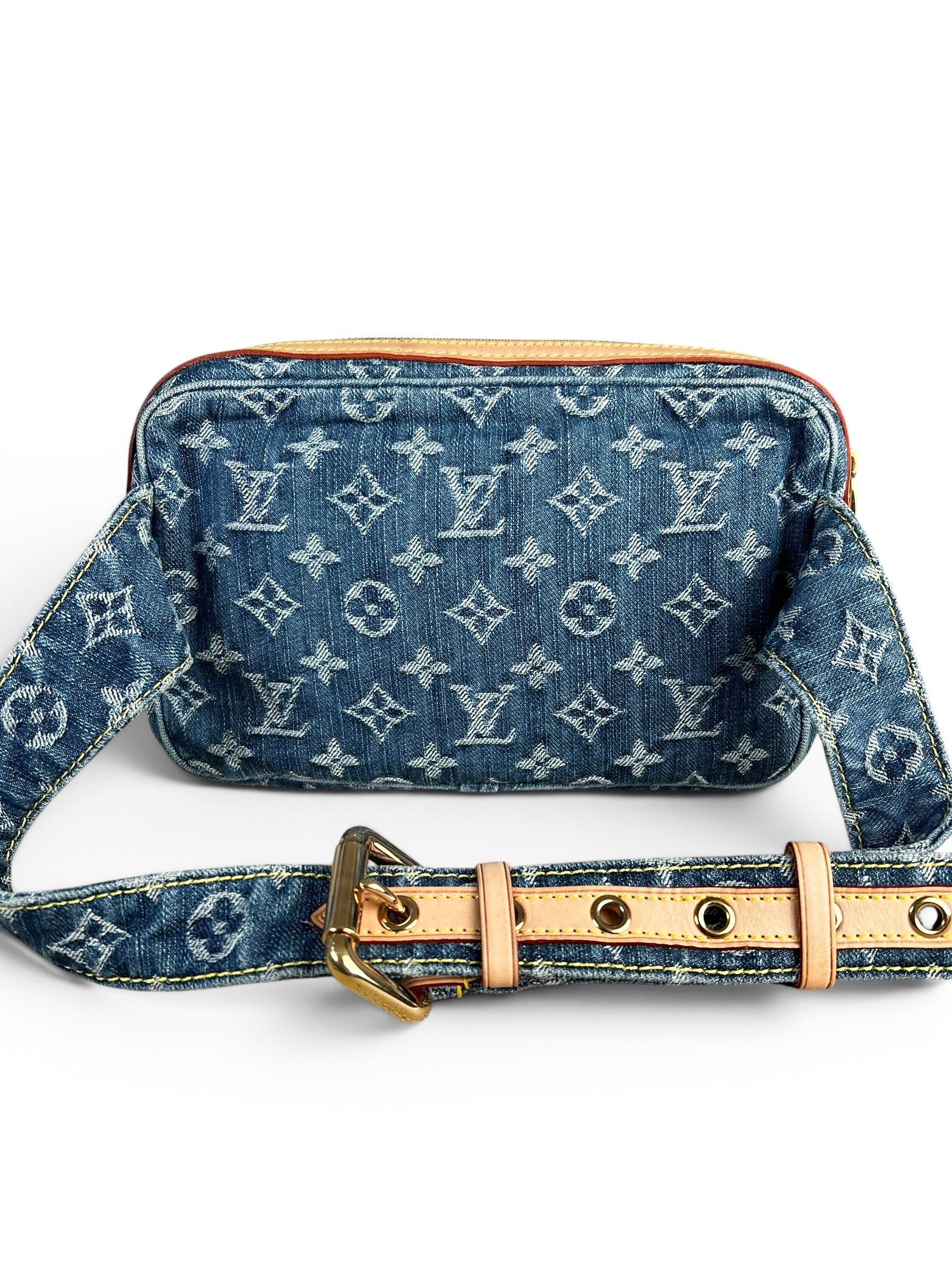 Louis Vuitton Blue Monogram Denim Belt Bag