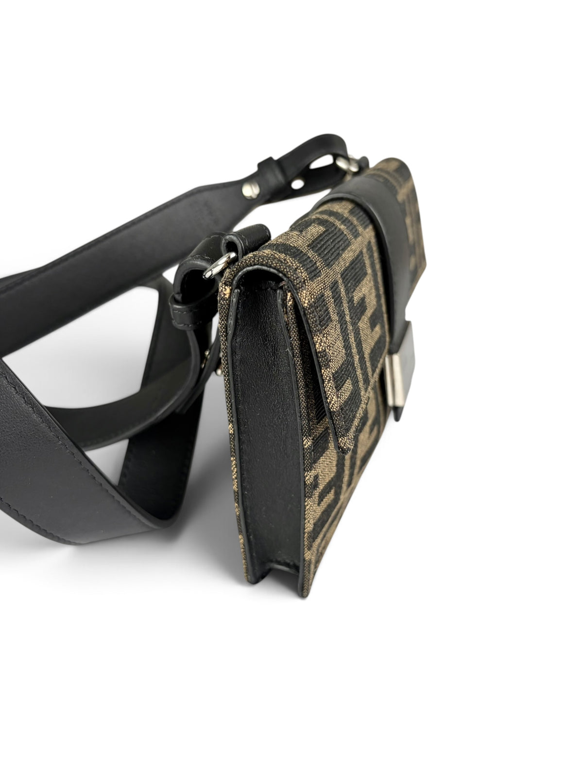 Fendi Jacquard Vitello Grace 1974 Baguette Belt Pouch