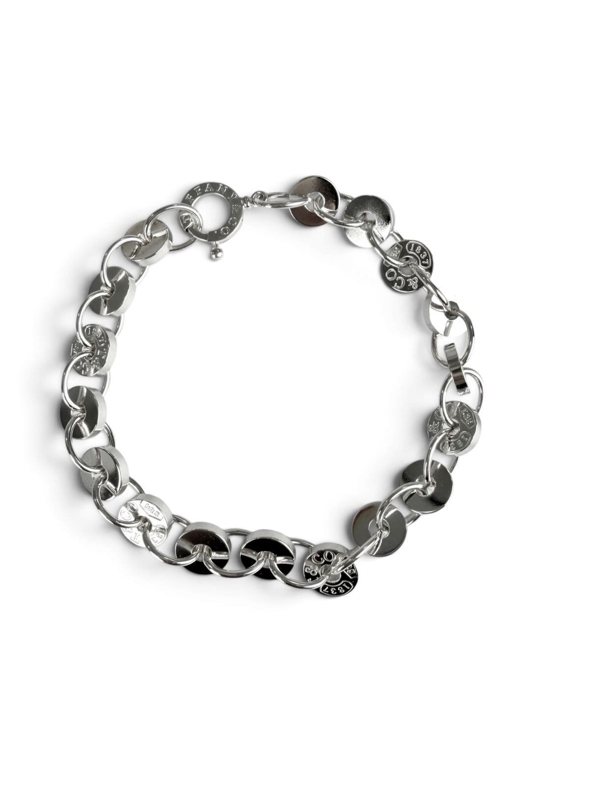 Tiffany & Co. Sterling Silver 1837 Circle Link Bracelet