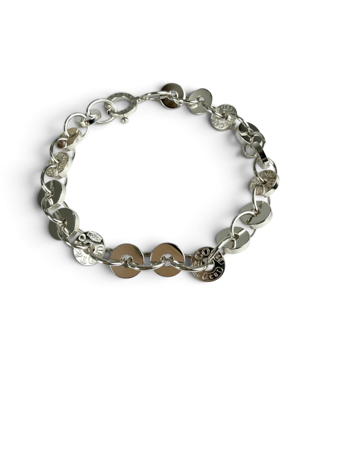 Tiffany & Co. Sterling Silver 1837 Circle Link Bracelet