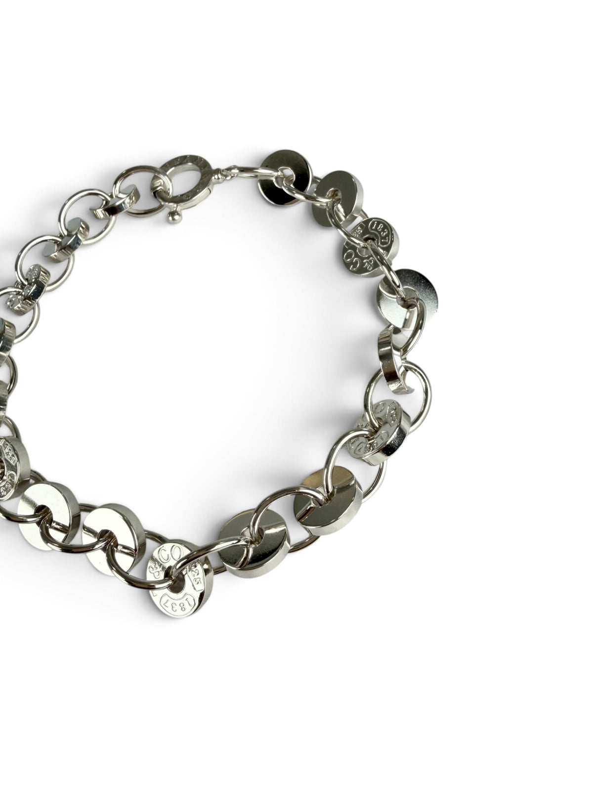 Tiffany & Co. Sterling Silver 1837 Circle Link Bracelet