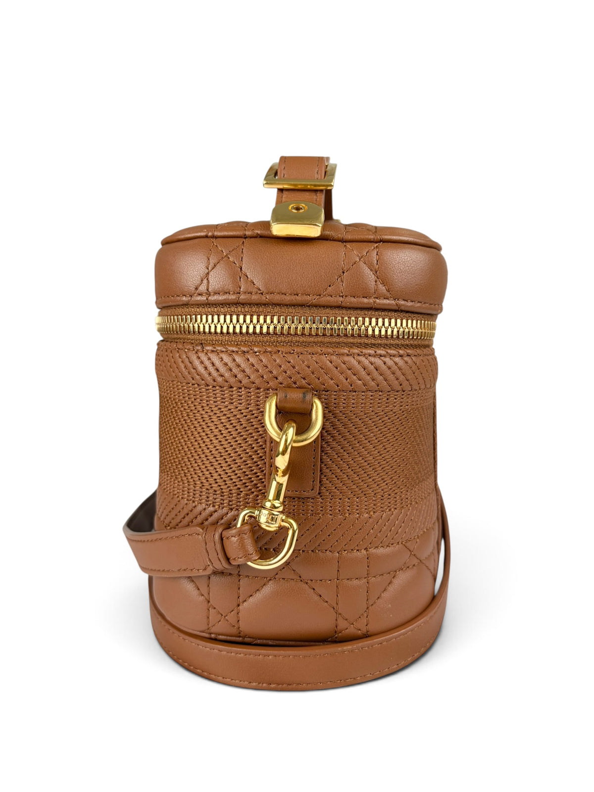 Christian Dior Brown Lambskin Cannage Small Vanity