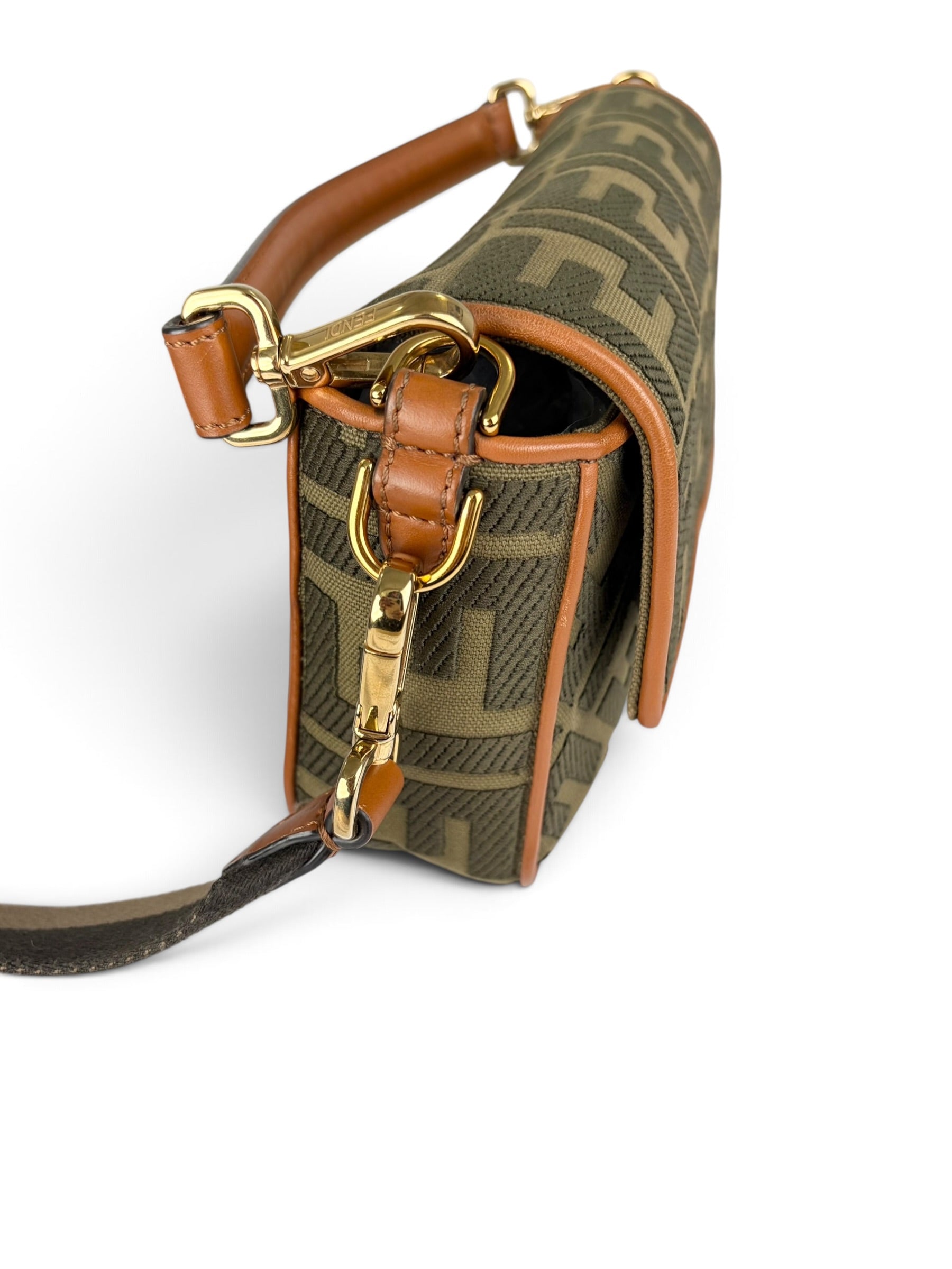 Fendi Monogram Canvas Medium Baguette