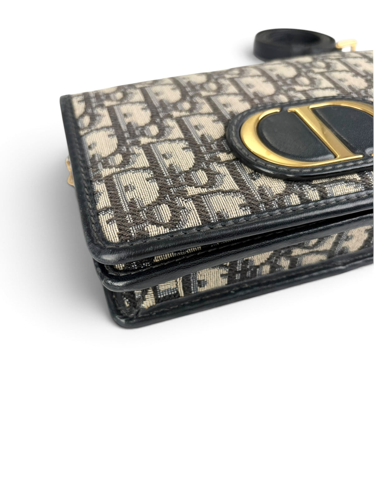 Christian Dior Navy Oblique 30 Montaigne 2-in-1 Pouch