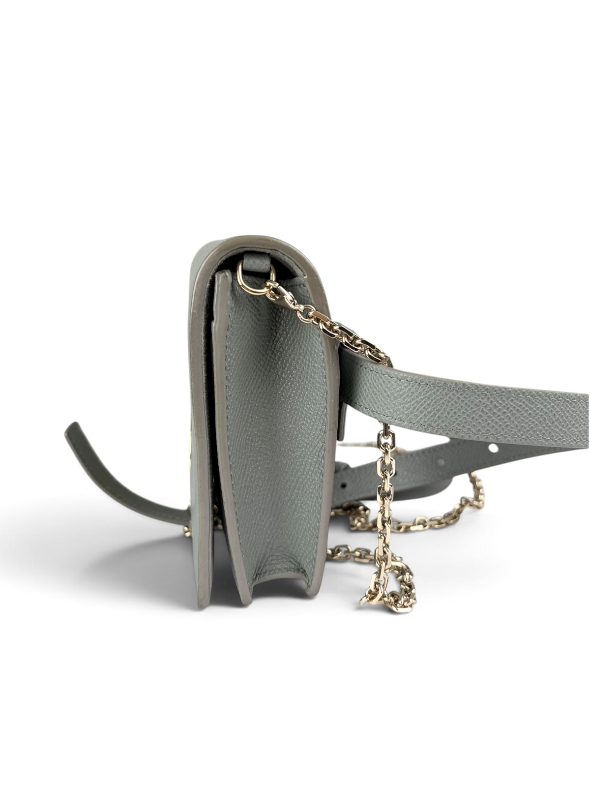 Dior Blue Grained Leather 30 Montaigne 2-in-1 Pouch