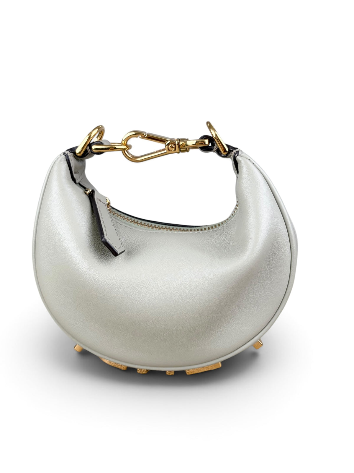 Fendi Mint Green Leather Nano Fendigraphy Hobo