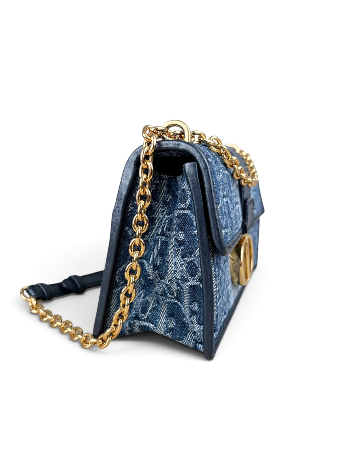 Christian Dior Denim Oblique 30 Montaigne East West Chain Bag