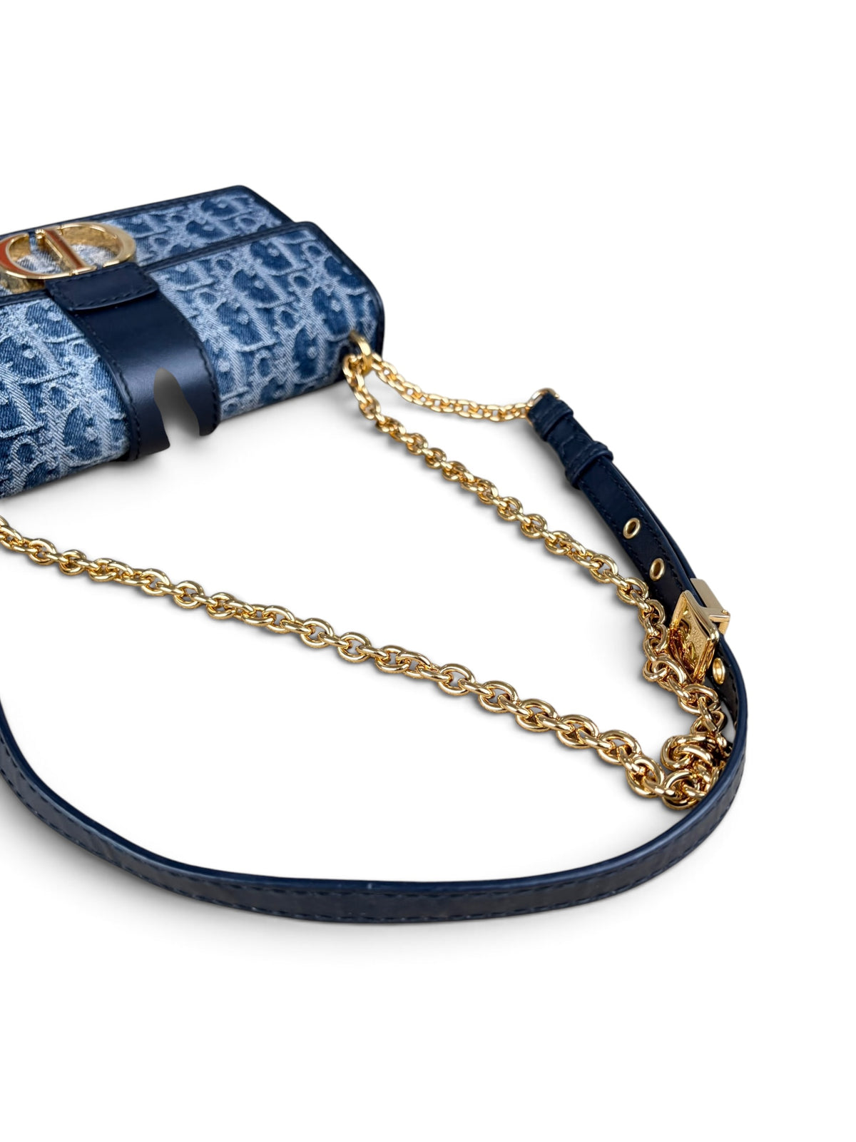 Christian Dior Denim Oblique 30 Montaigne East West Chain Bag