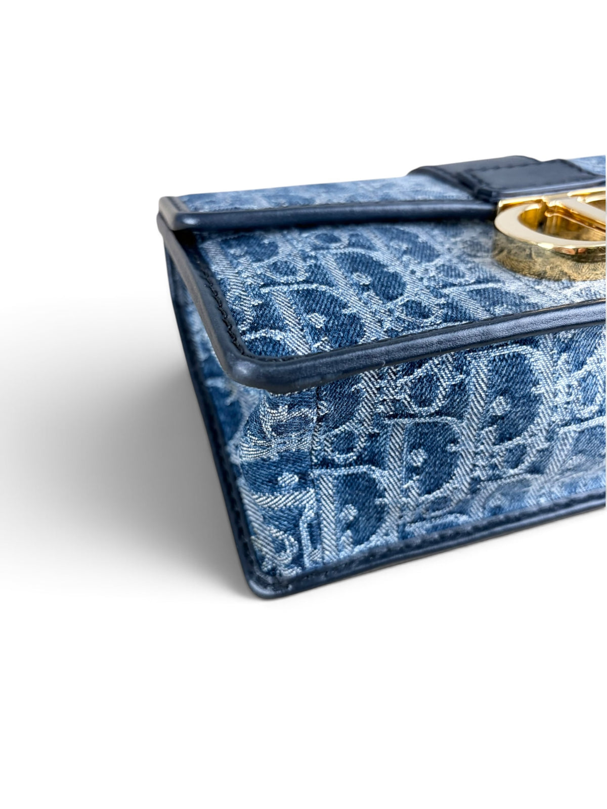 Christian Dior Denim Oblique 30 Montaigne East West Chain Bag