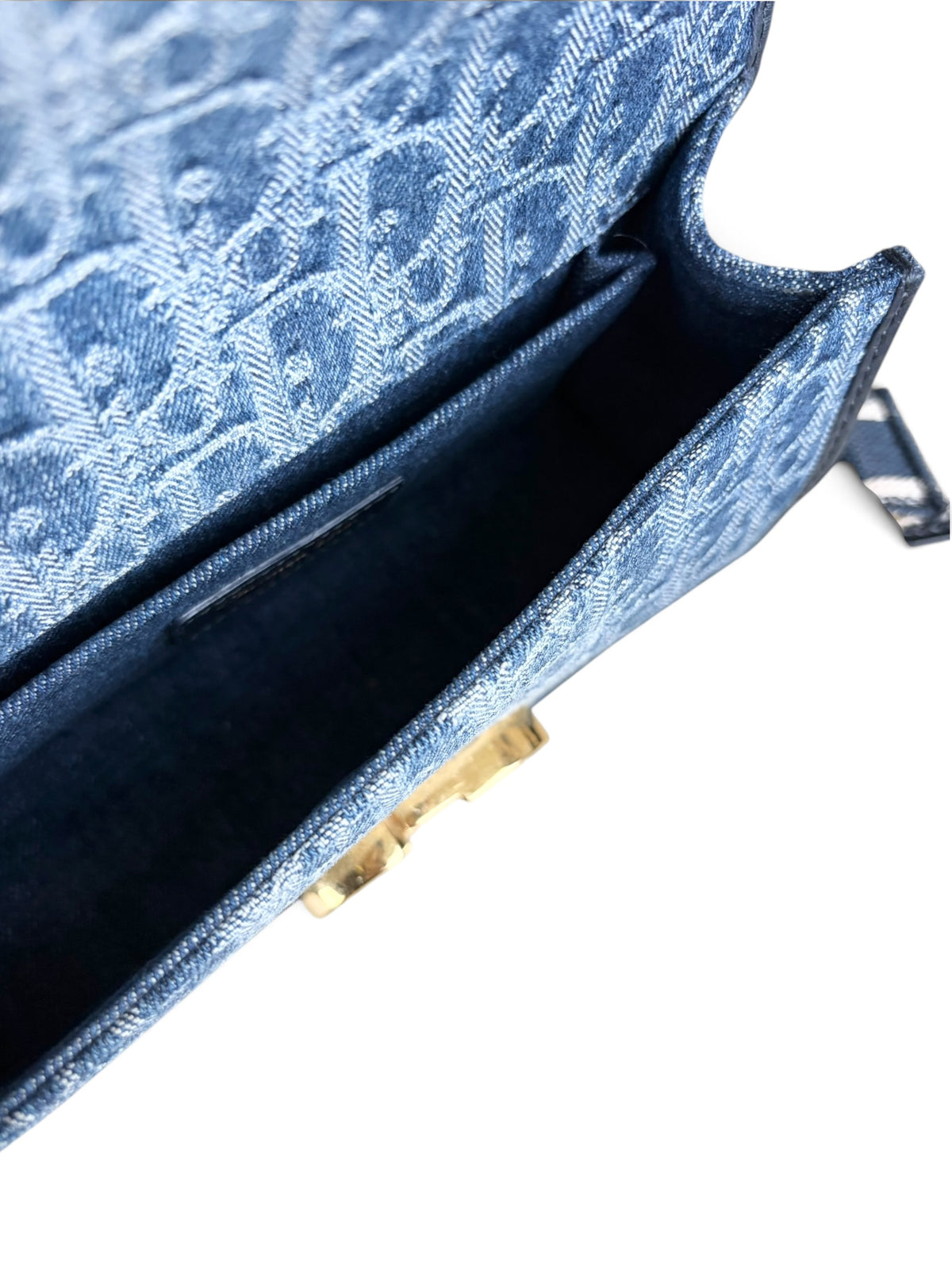 Christian Dior Denim Oblique 30 Montaigne East West Chain Bag