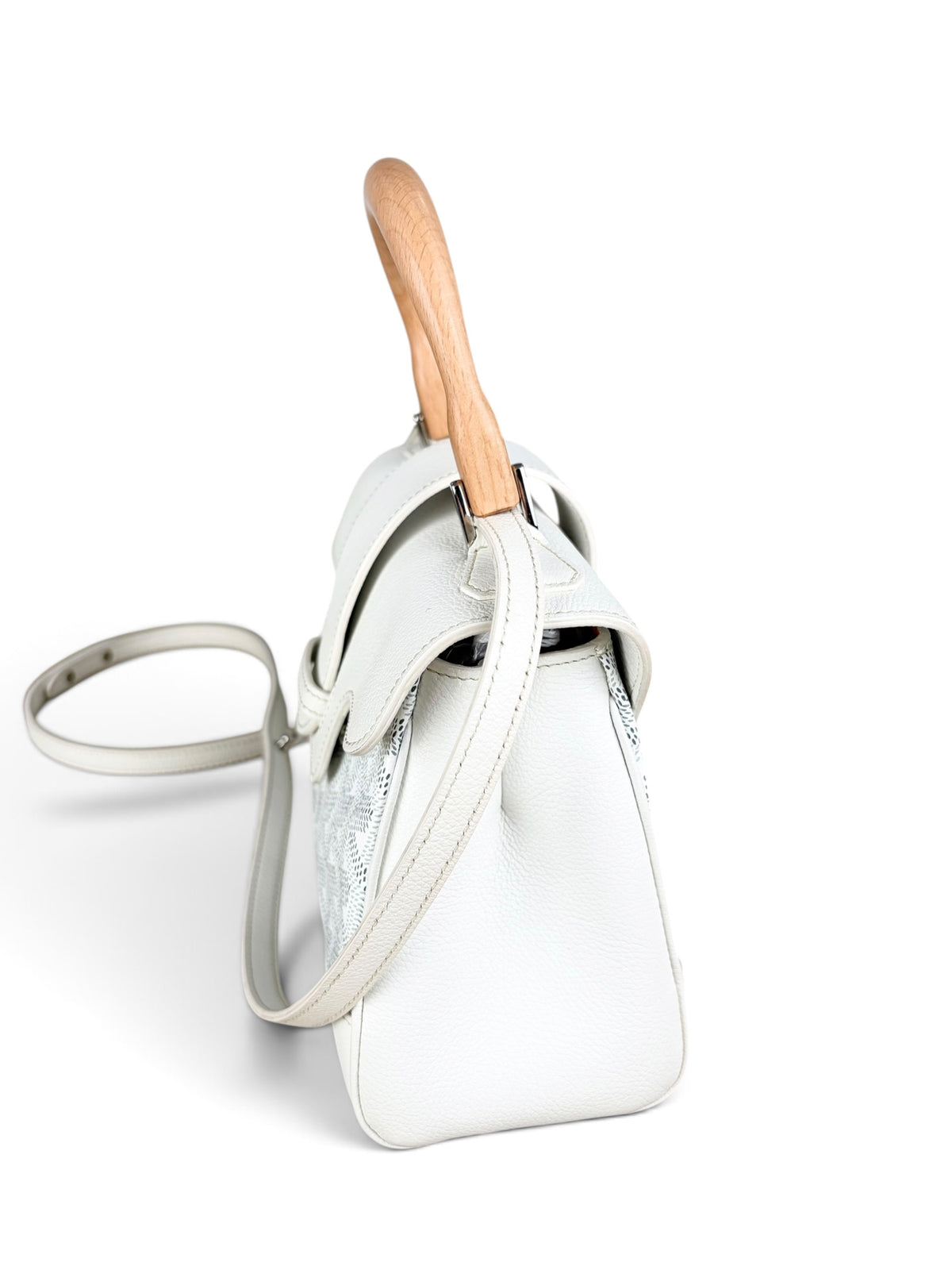 Goyard White Goyardine Canvas Saigon Souple Mini