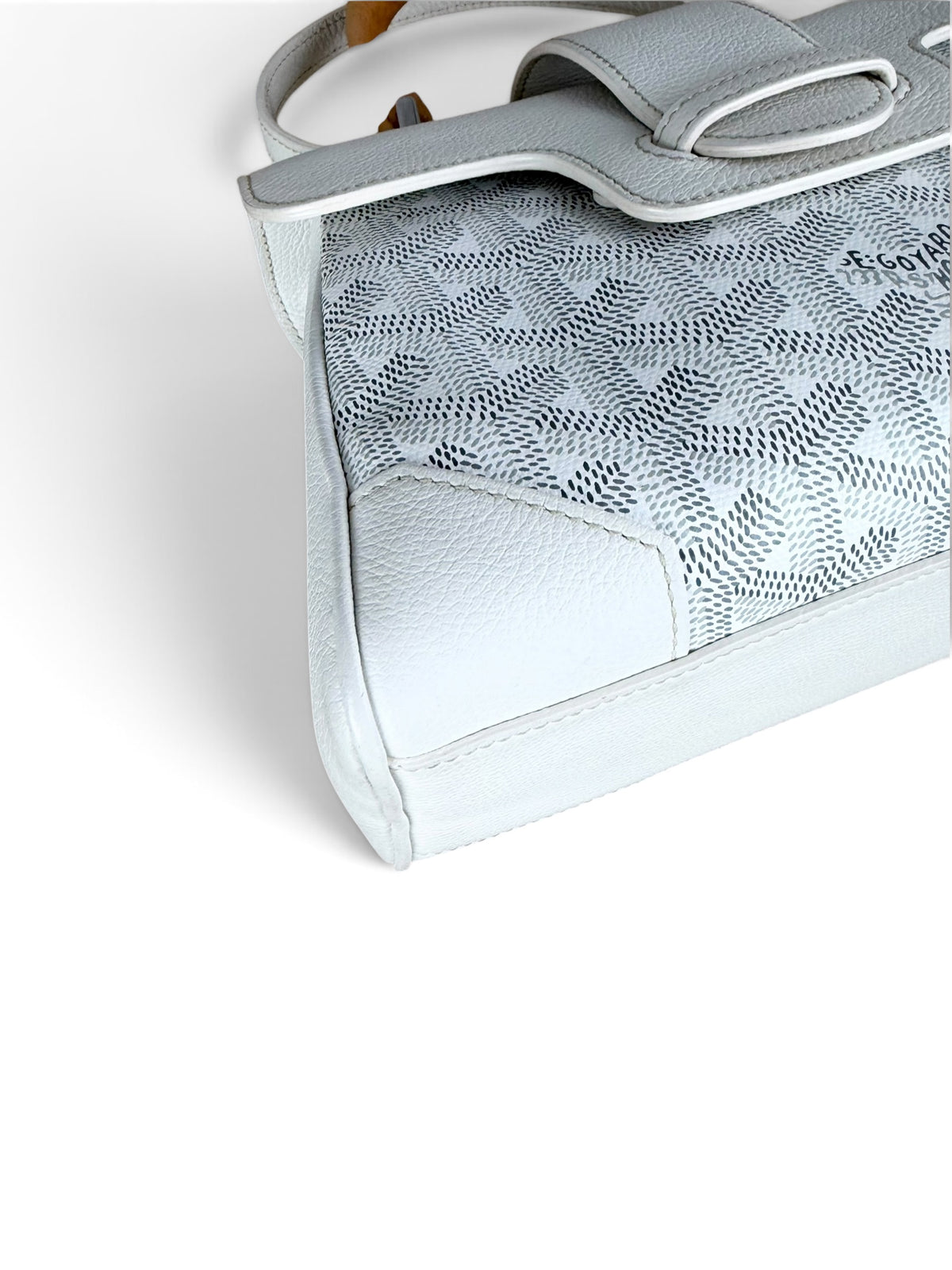 Goyard White Goyardine Canvas Saigon Souple Mini