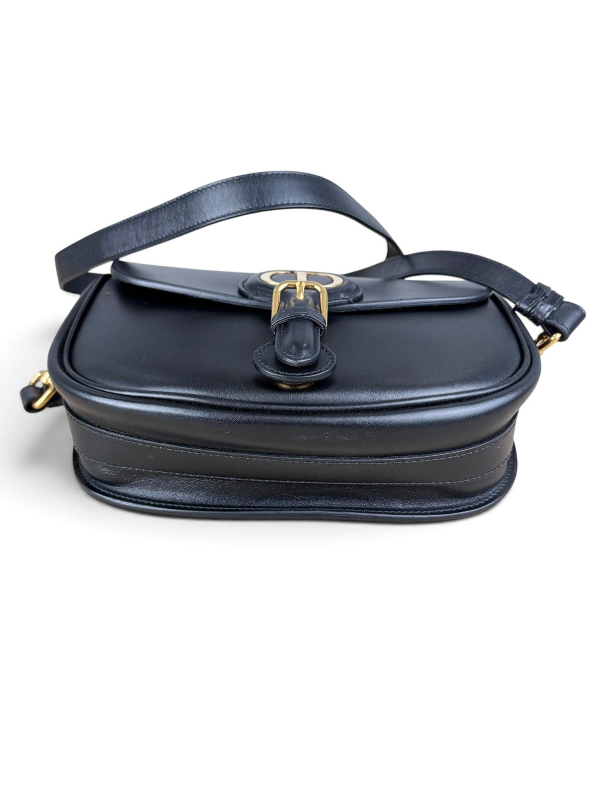 Christian Dior Black Box Calfskin Medium Bobby Flap Bag
