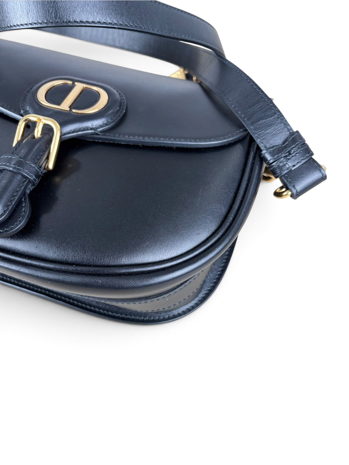 Christian Dior Black Box Calfskin Medium Bobby Flap Bag