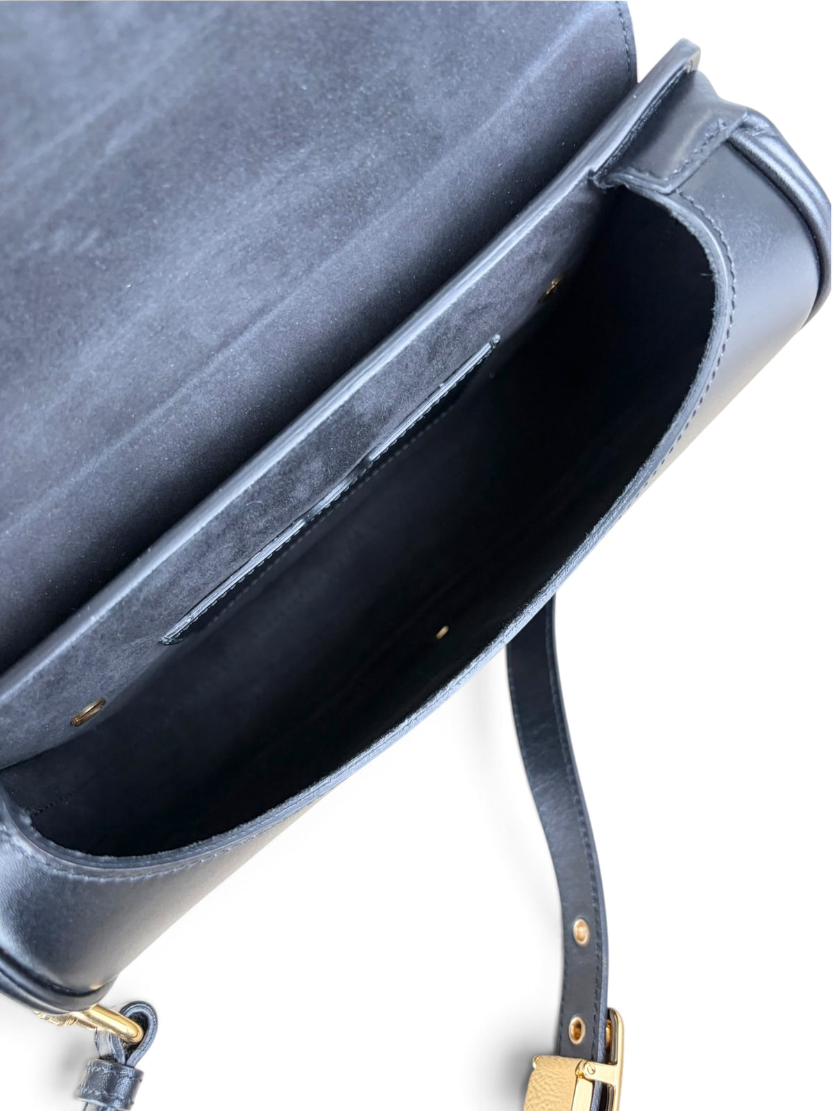 Christian Dior Black Box Calfskin Medium Bobby Flap Bag