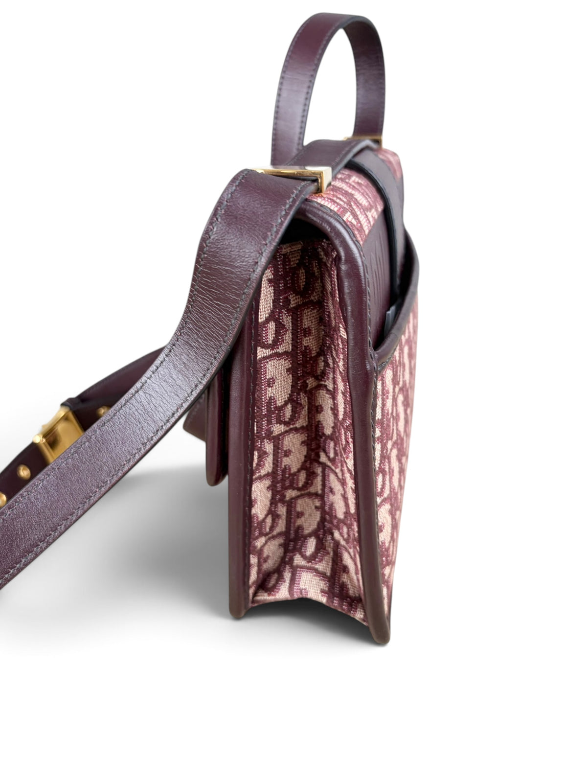 Dior Burgundy Oblique 30 Montaigne Flap