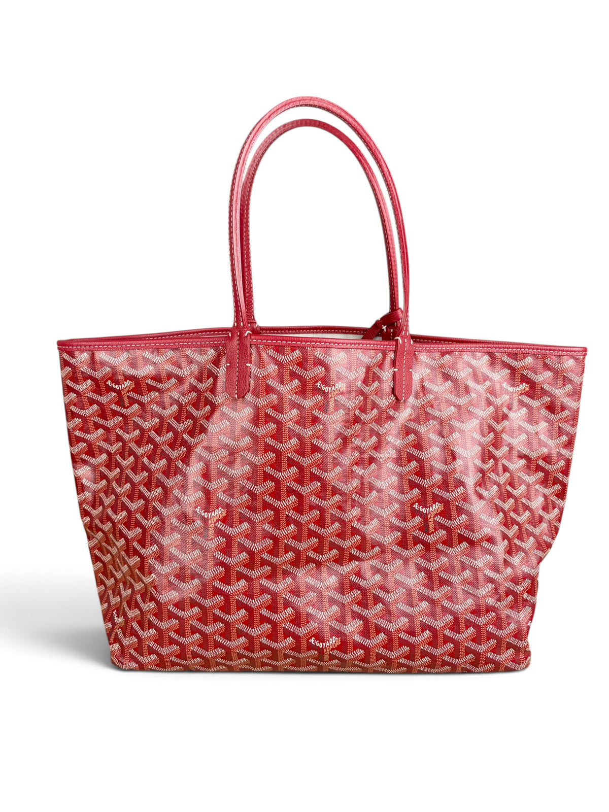 Goyard Red Goyardine Saint Louis Tote PM