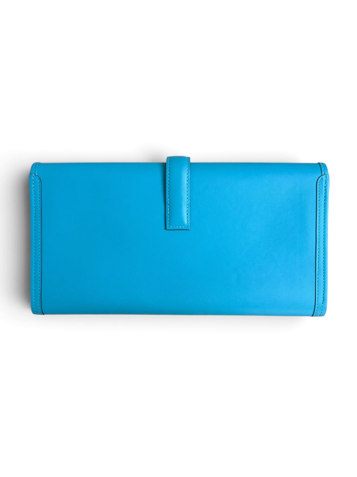 Hermes Bleu Saint Cyr Swift Jige Elan Clutch 29