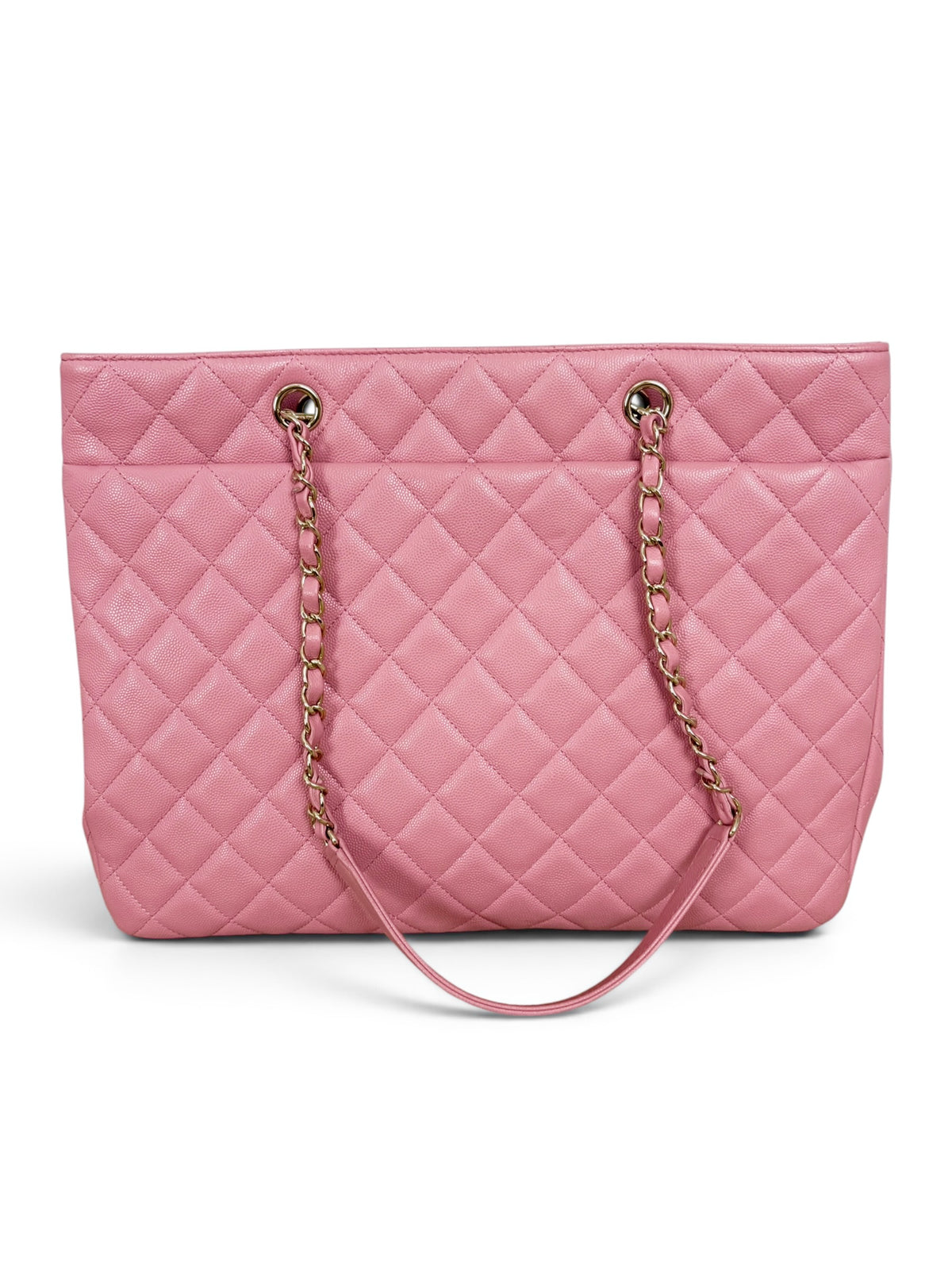 Chanel Pink Caviar Large Shopper Tote