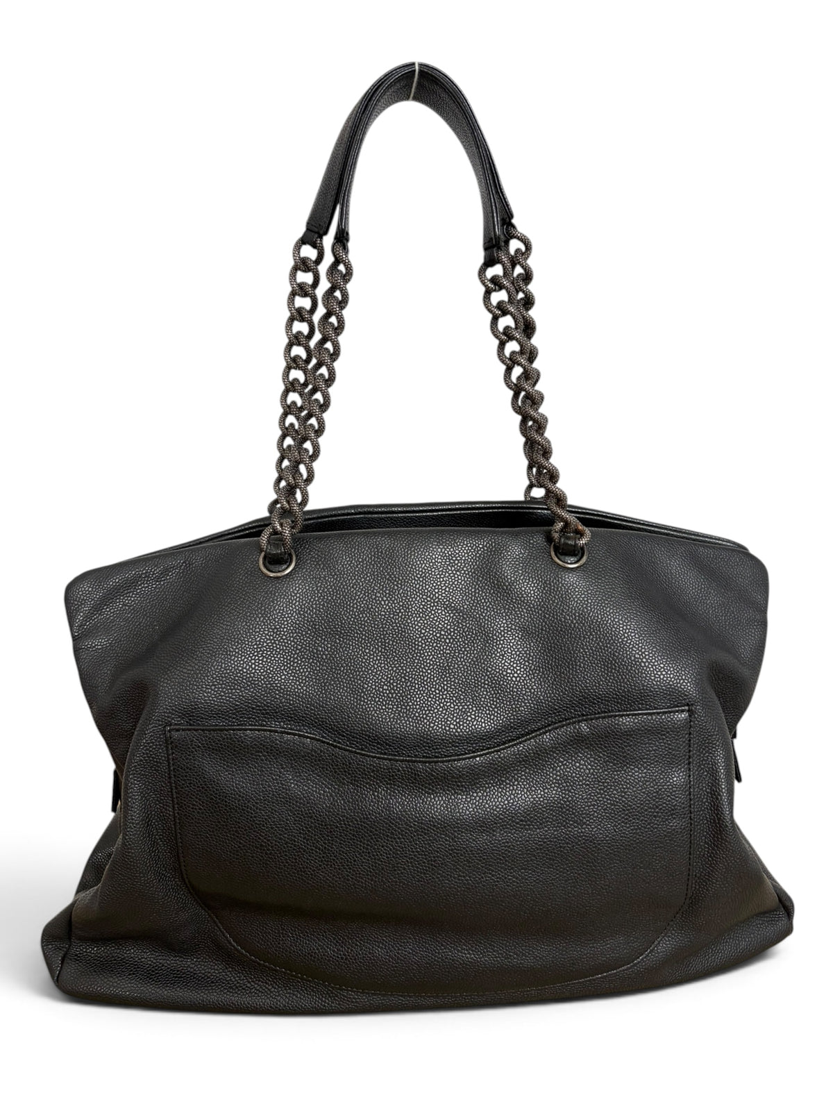 Chanel Dark Grey Caviar 31 Tote Large