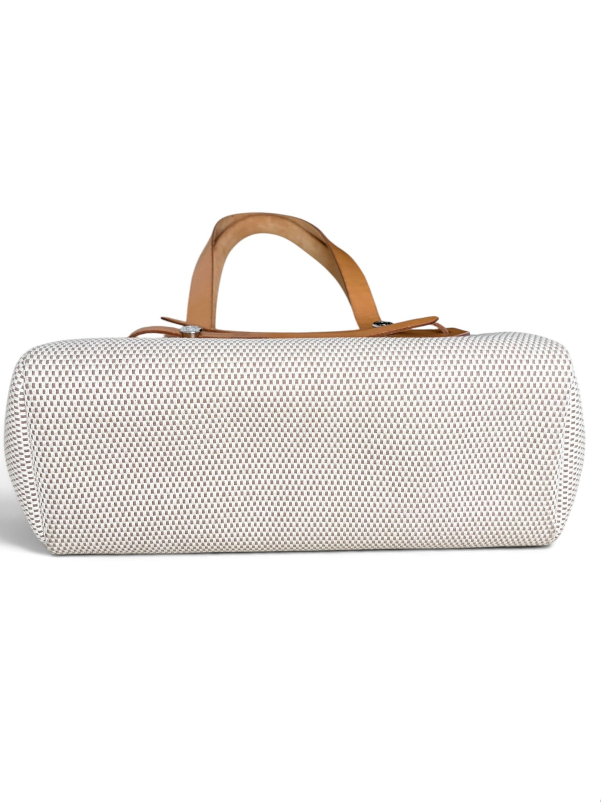 Hermes Vintage Natural Ecru H Vache Hunter Cabas Herbag PM