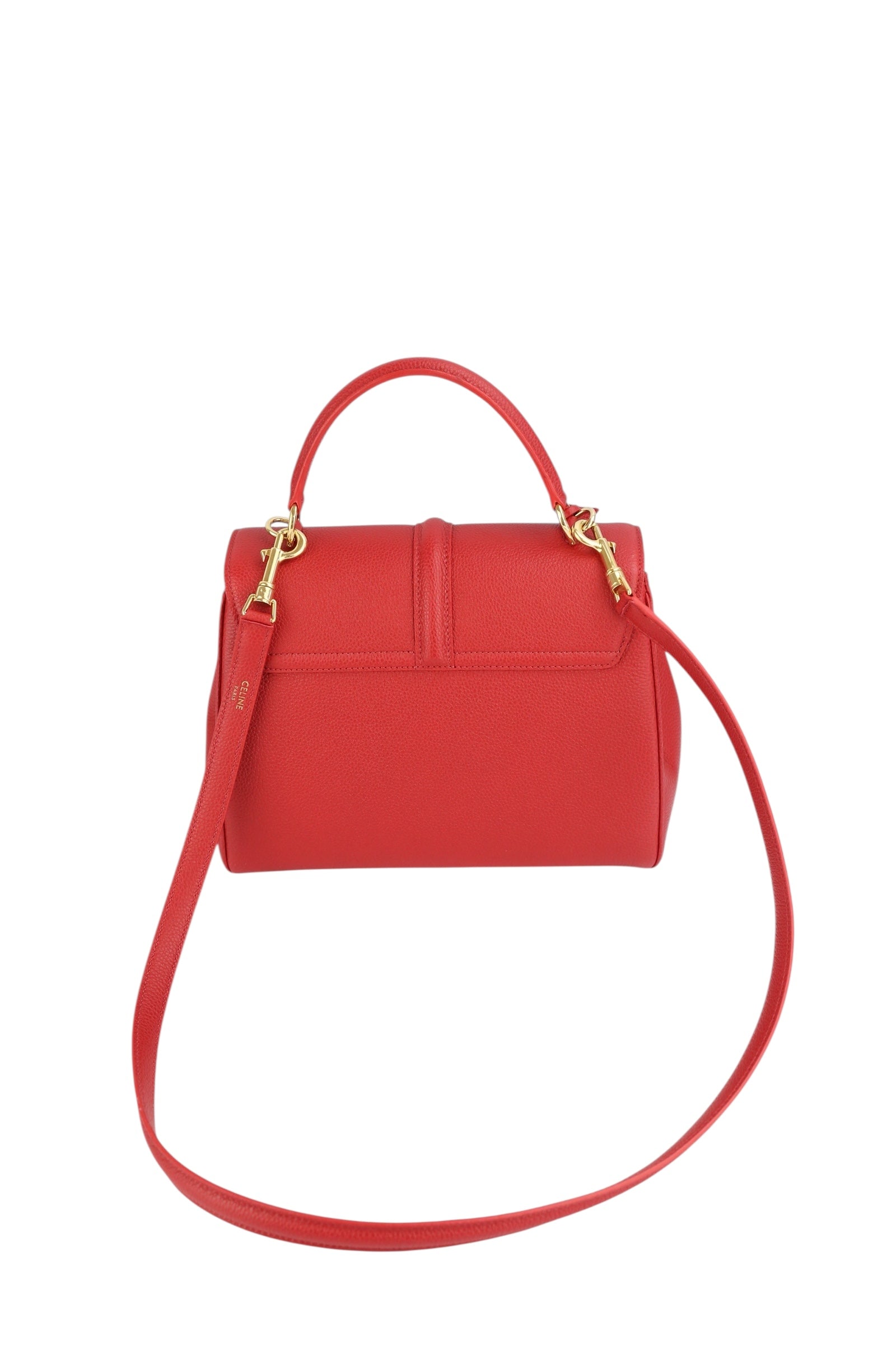 Celine 16 Red Calfskin Bag