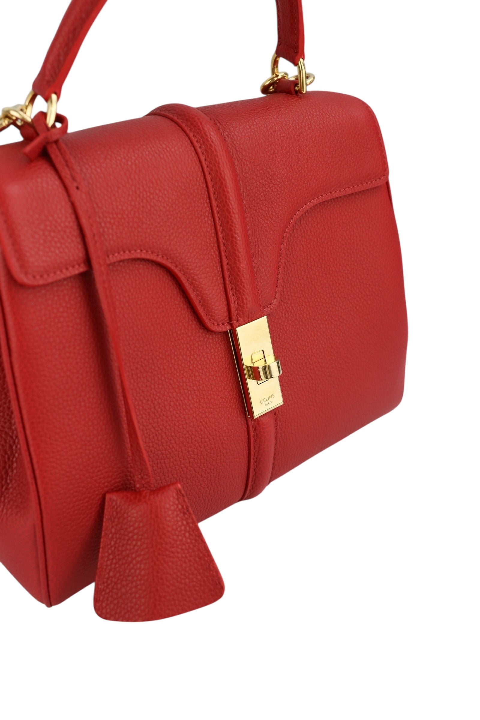 Celine 16 Red Calfskin Bag