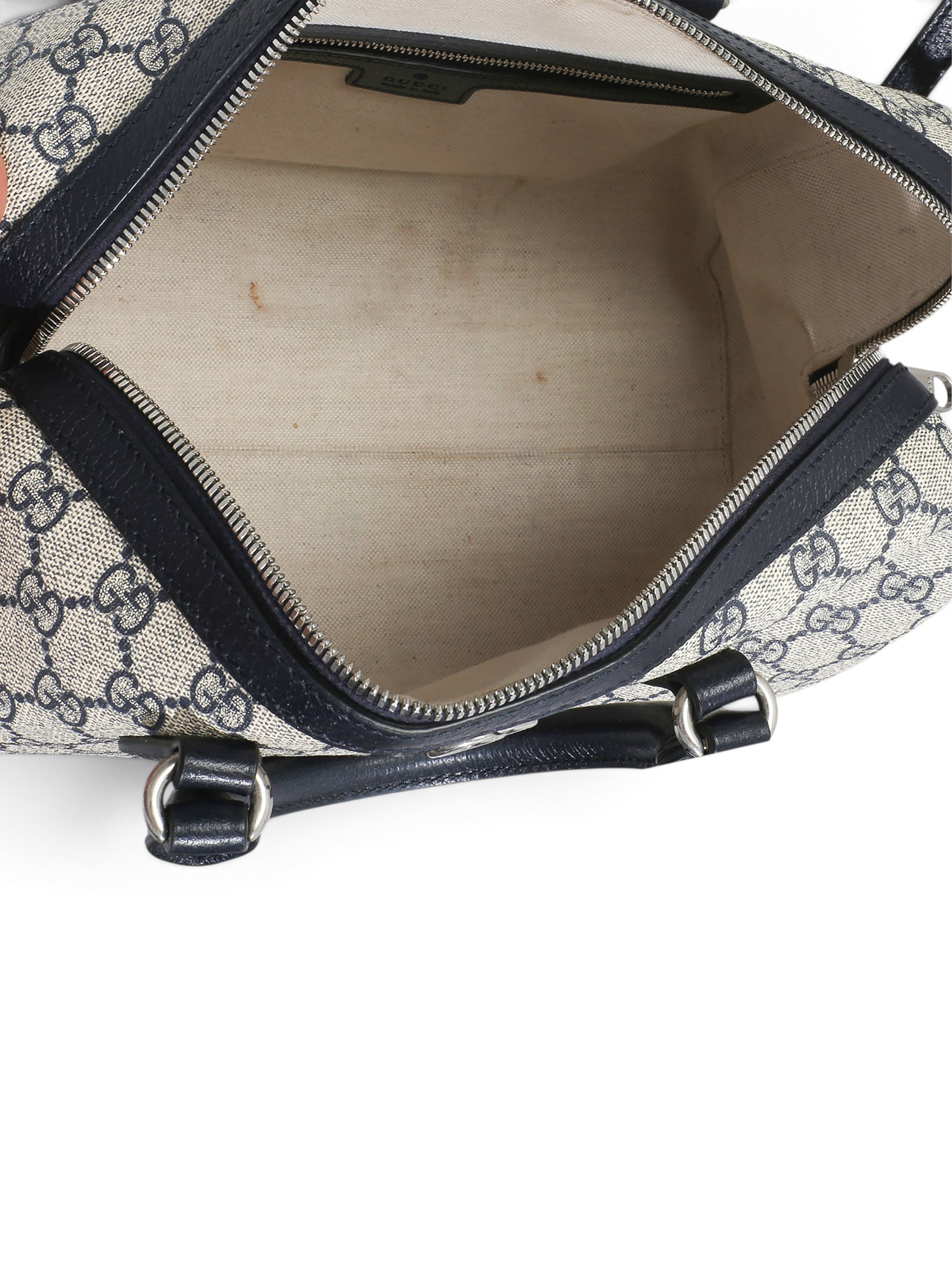 Gucci Monogram Medium Ophidia Boston Bag