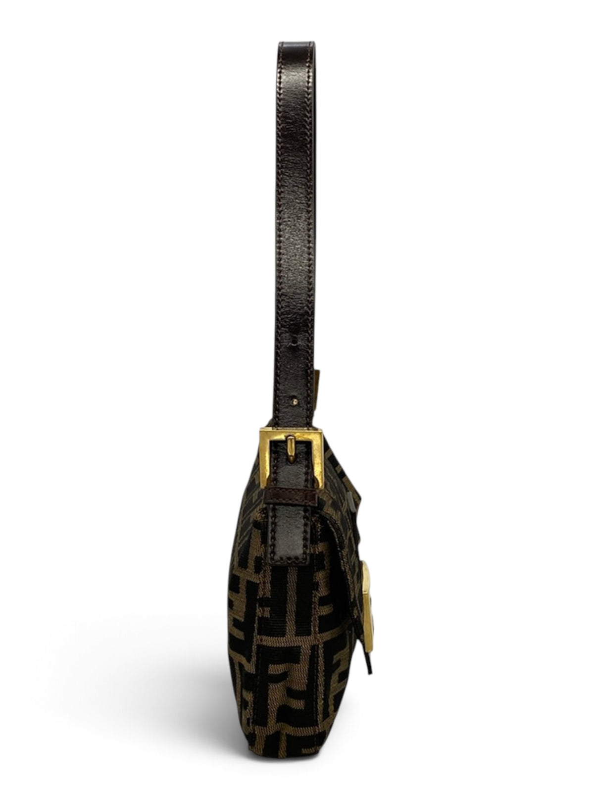 Fendi Vintage Zucca Baguette Gold Hardware
