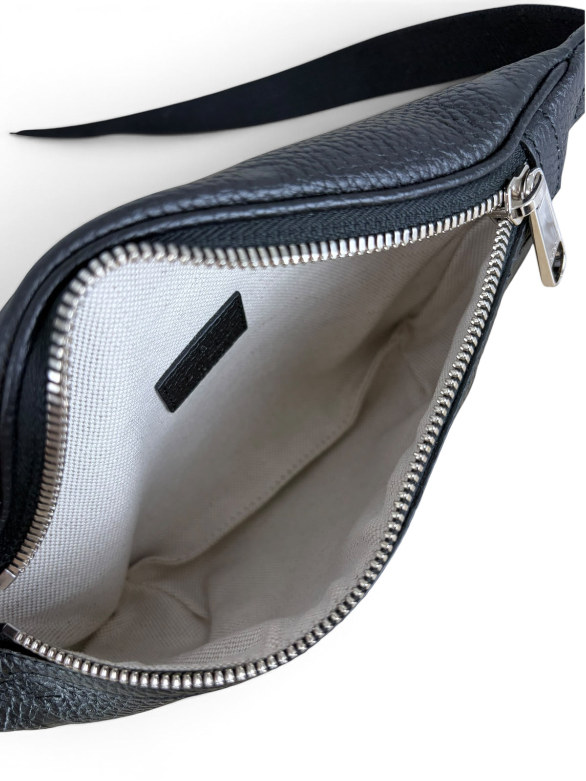 Gucci Black Piuma Jumbo GG Embossed Belt Bag