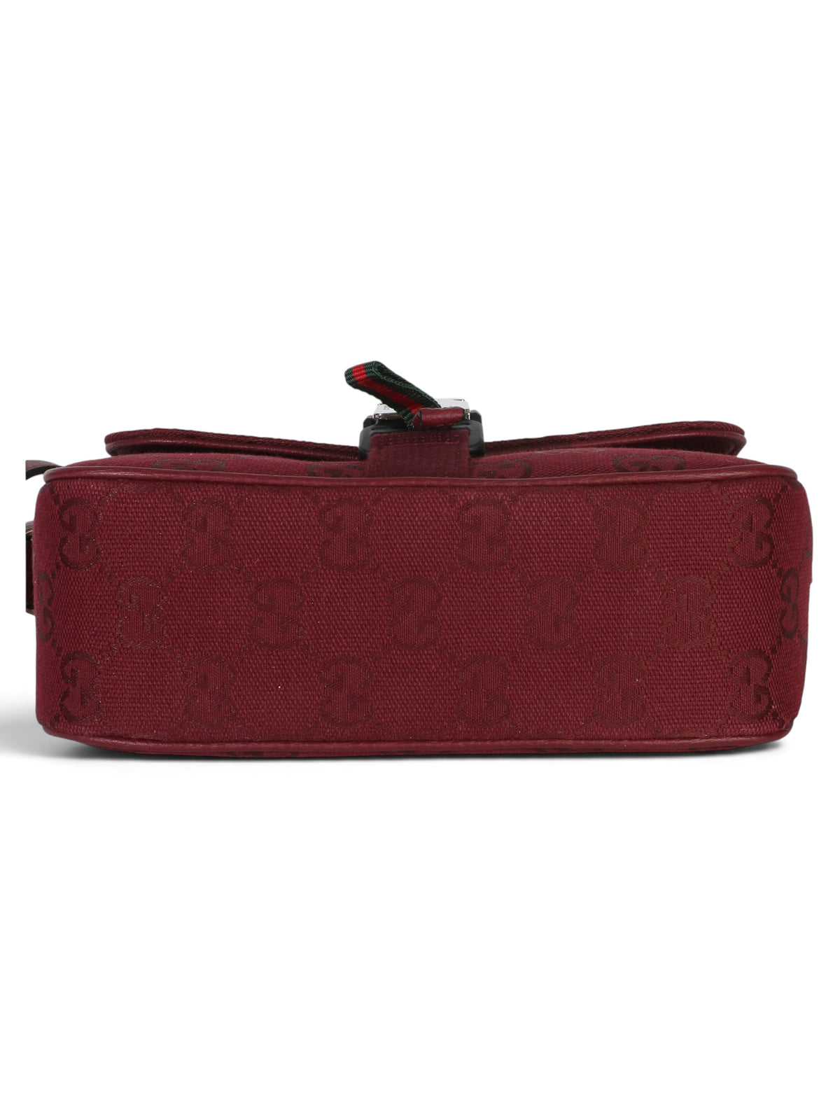Gucci Burgundy Monogram Canvas Small Buckle Messenger