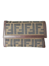 Fendi Brown Zucca Tri-Fold Wallet (Full Set)