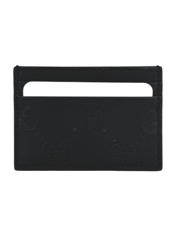 Gucci Black GG Rubber Effect Card Case