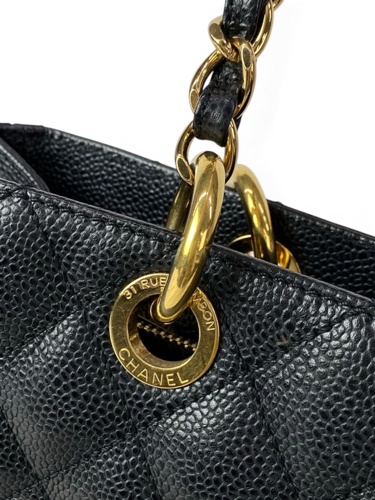 Chanel Black Caviar GST Grand Shopper Tote Gold Hardware