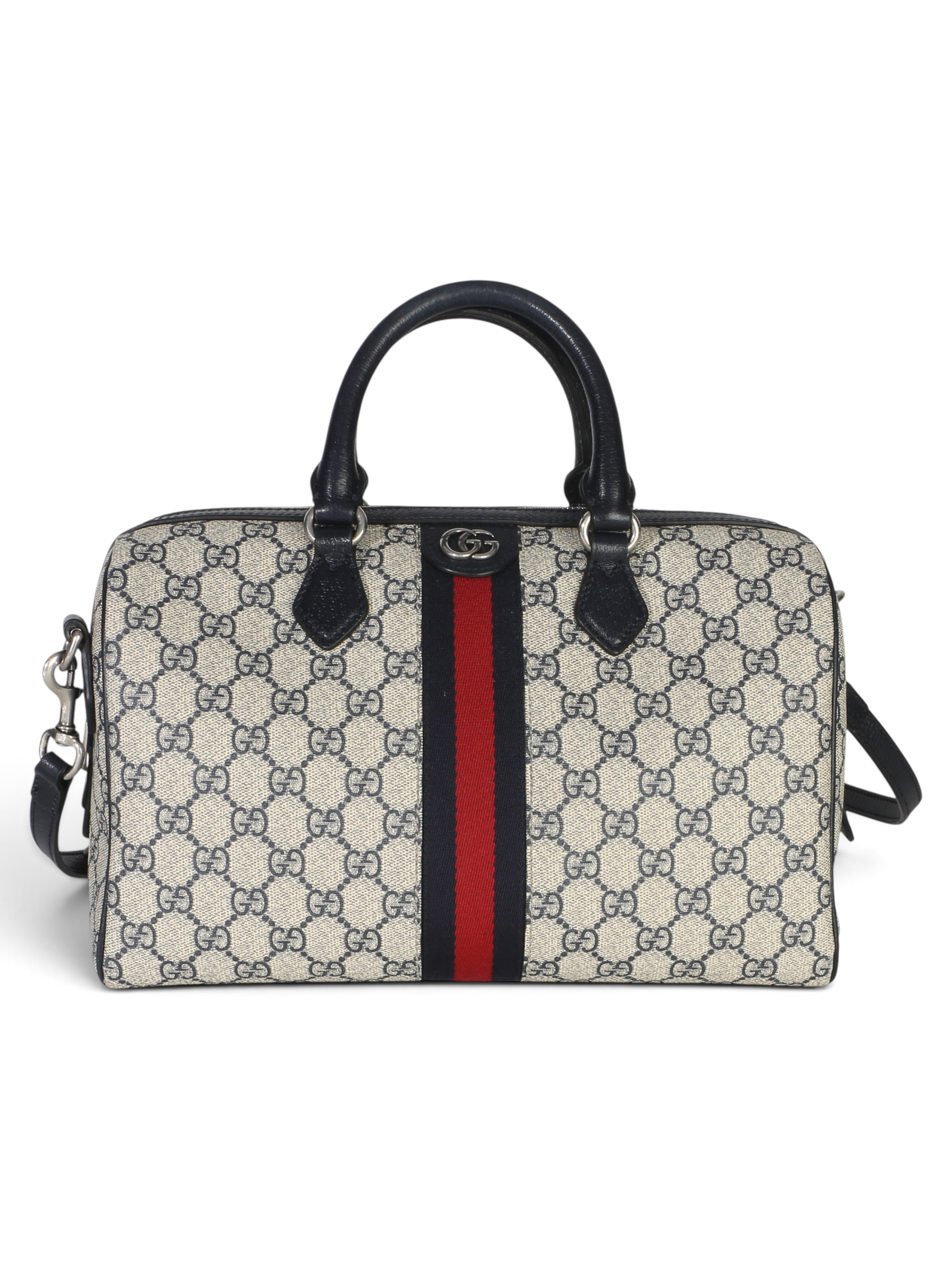Gucci Monogram Medium Ophidia Boston Bag