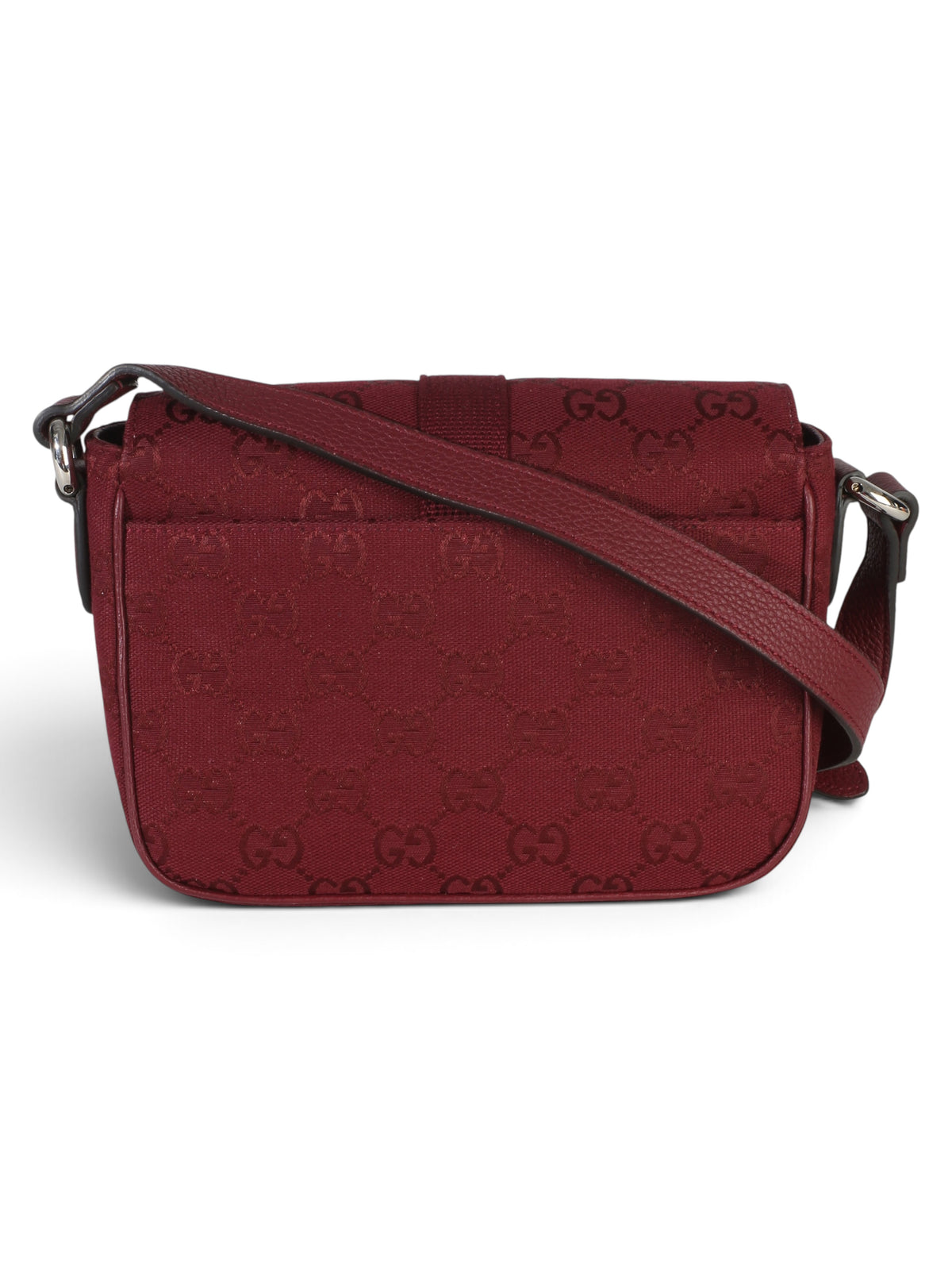 Gucci Burgundy Monogram Canvas Small Buckle Messenger