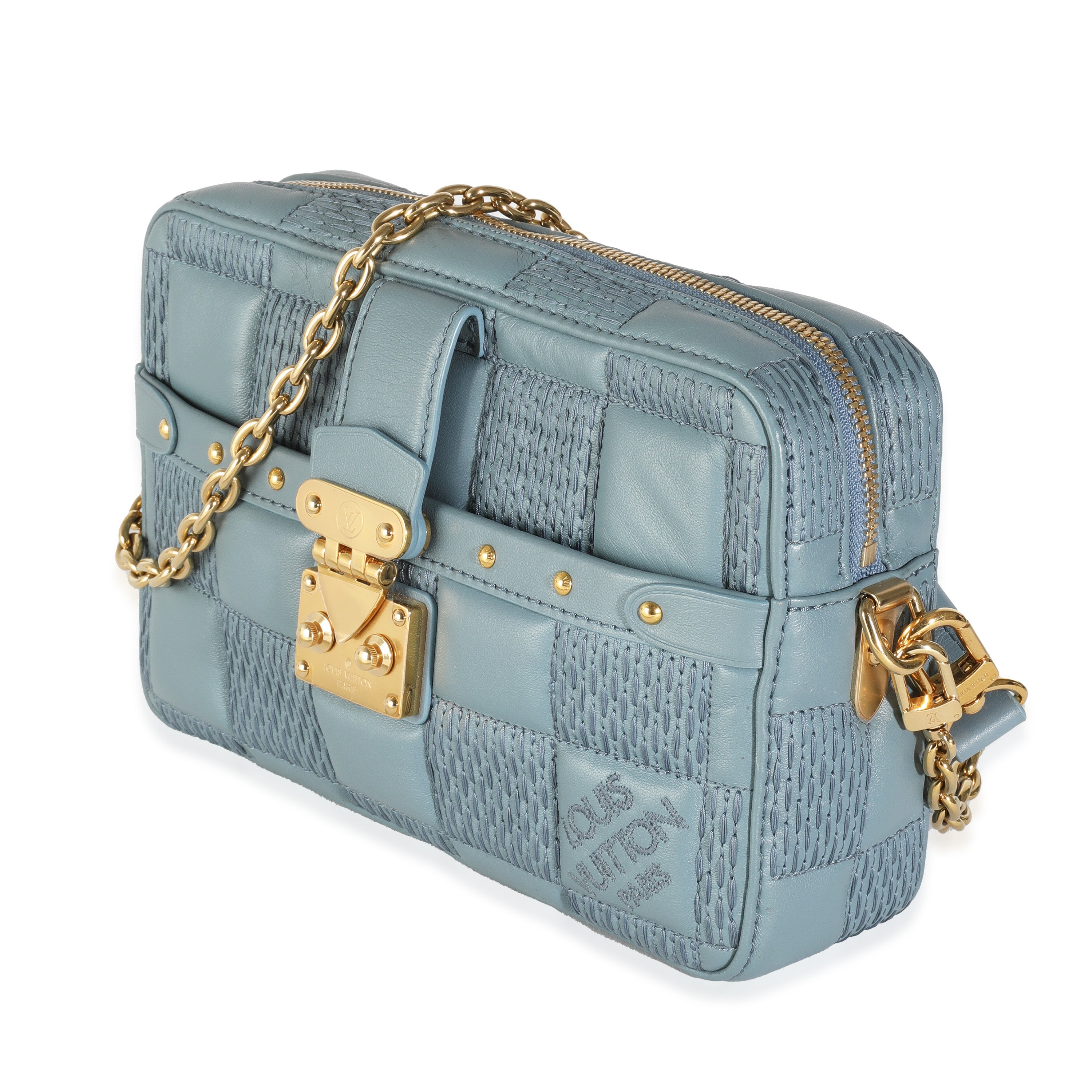 Louis Vuitton Glacier Quilted Damier Lambskin Troca PM Handbag sv